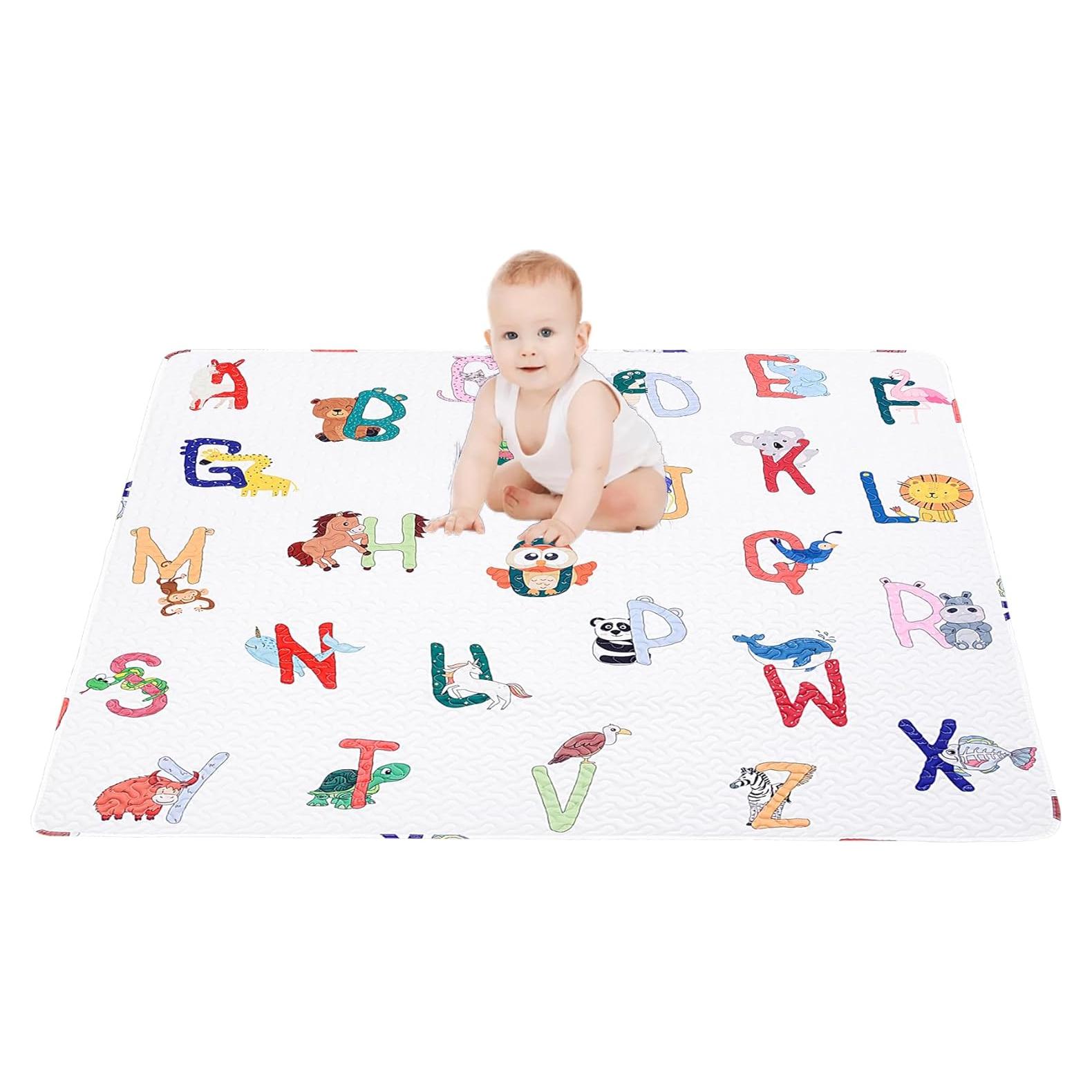 Alfombra de Juego Plegable 50x50 cm Microfibra Bebés