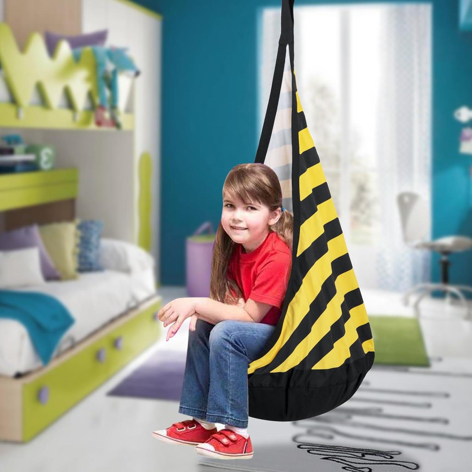 Silla Colgante para Niños YAERSI Abeja con Cojín Inflable