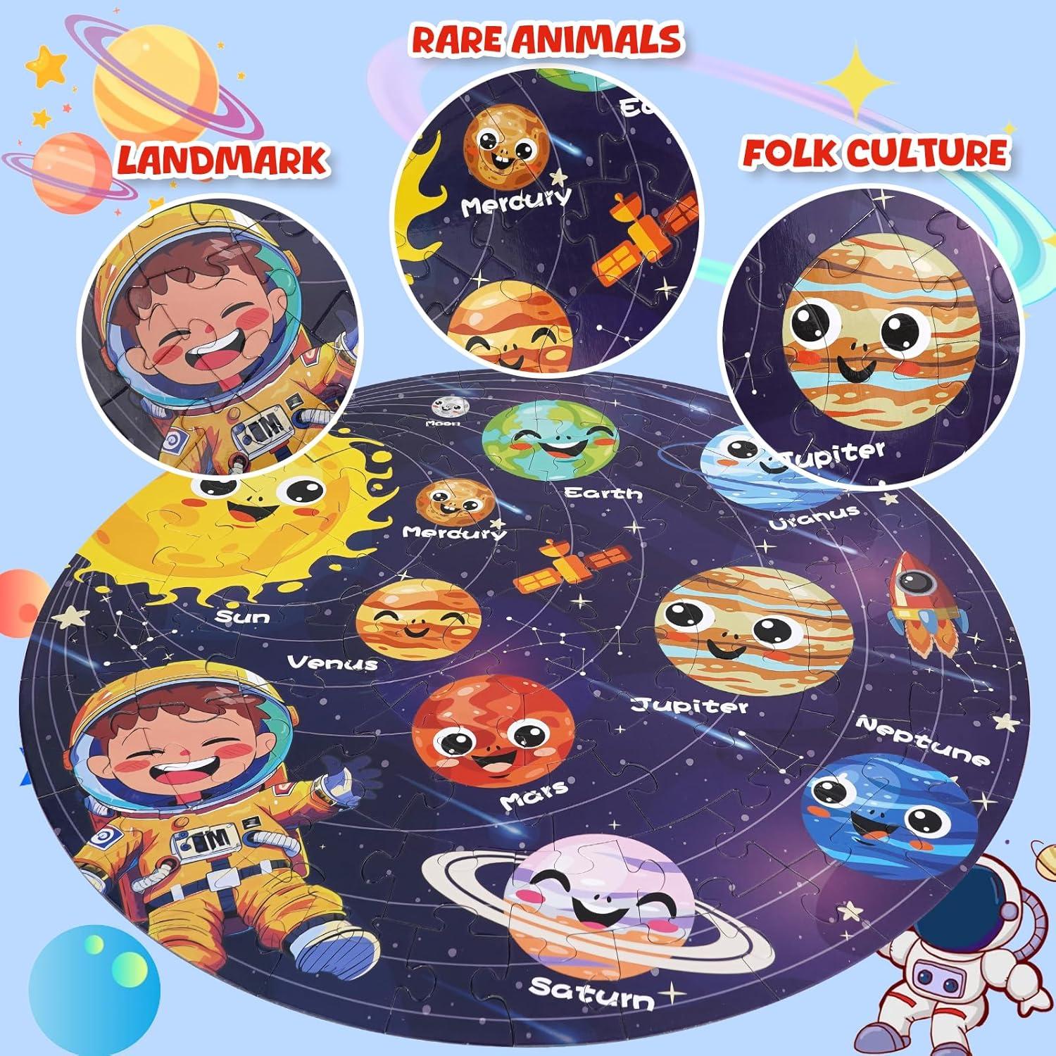 Rompecabezas de Piso Espacial 70 Piezas NANXJIUR para Niños