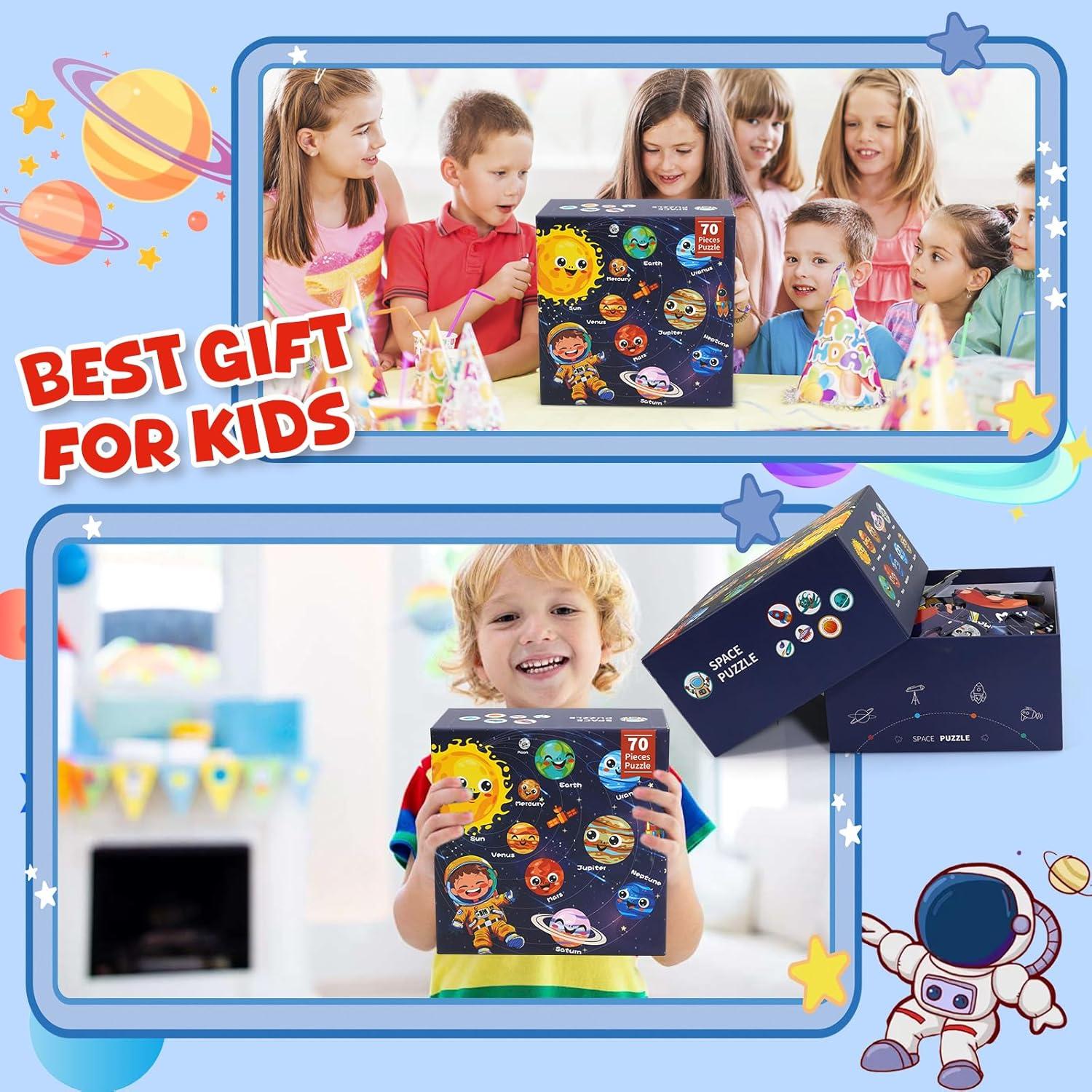 Rompecabezas de Piso Espacial 70 Piezas NANXJIUR para Niños