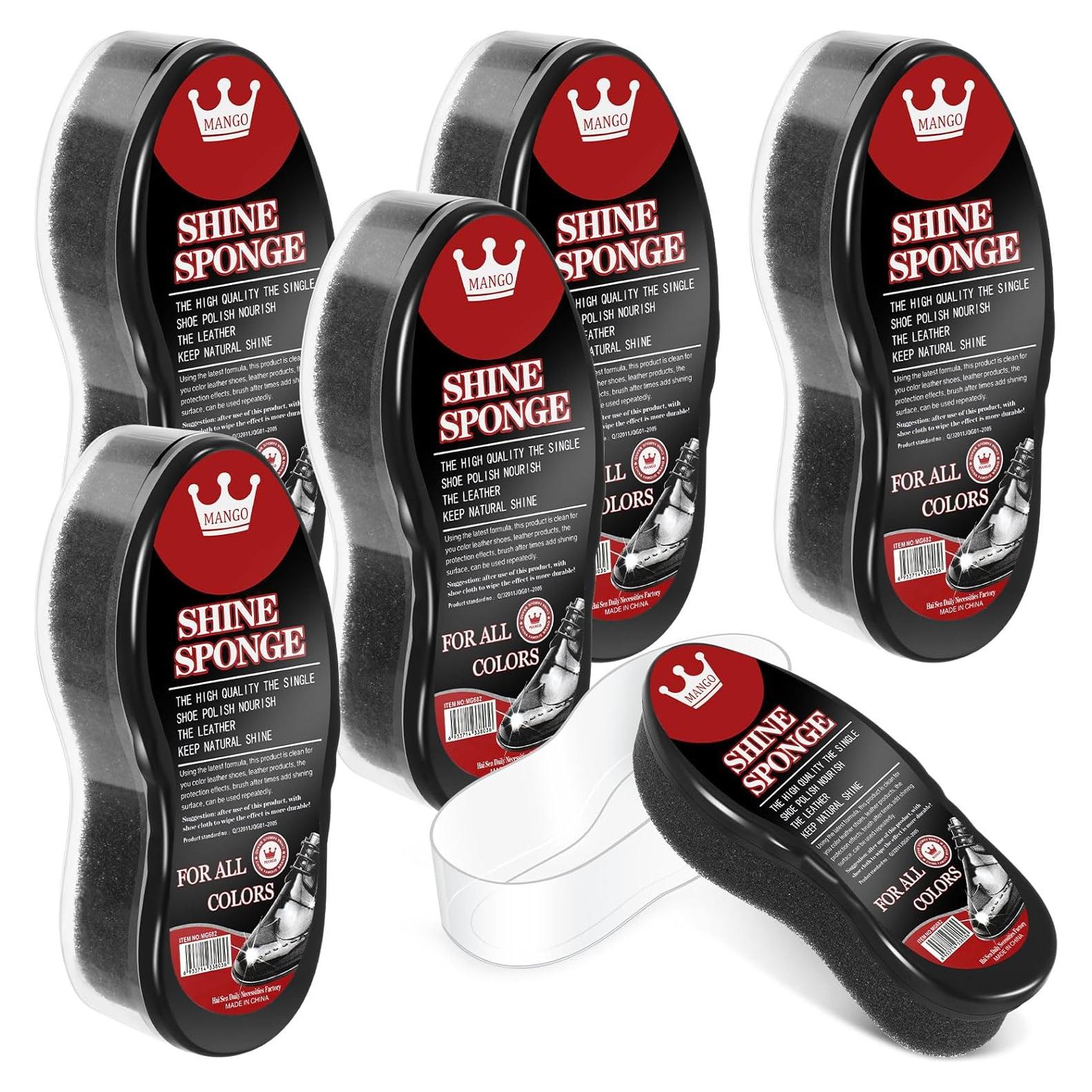 Esponjas para Brillar Zapatos Loopeer 6 Pcs Cuidado Cuero