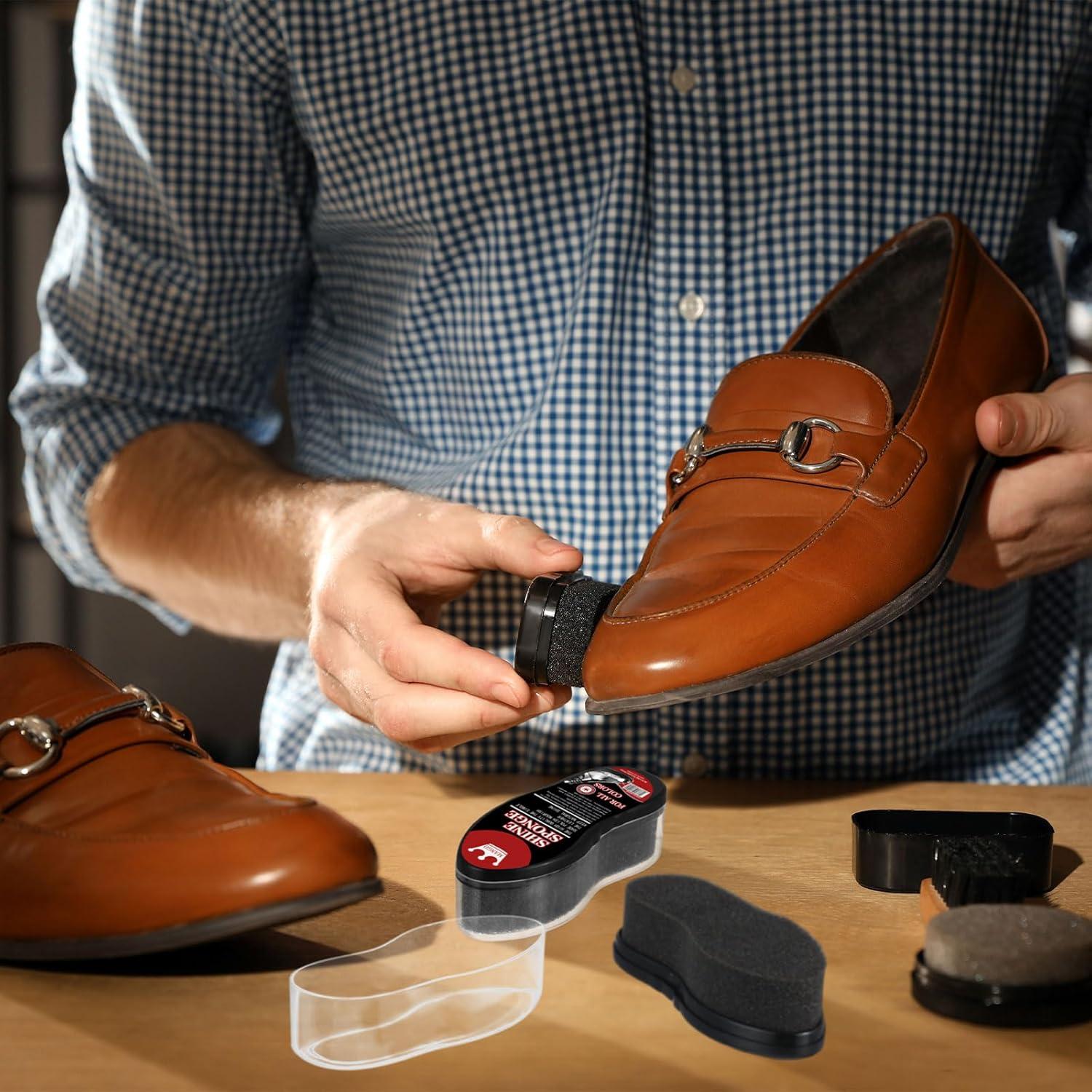 Esponjas para Brillar Zapatos Loopeer 6 Pcs Cuidado Cuero