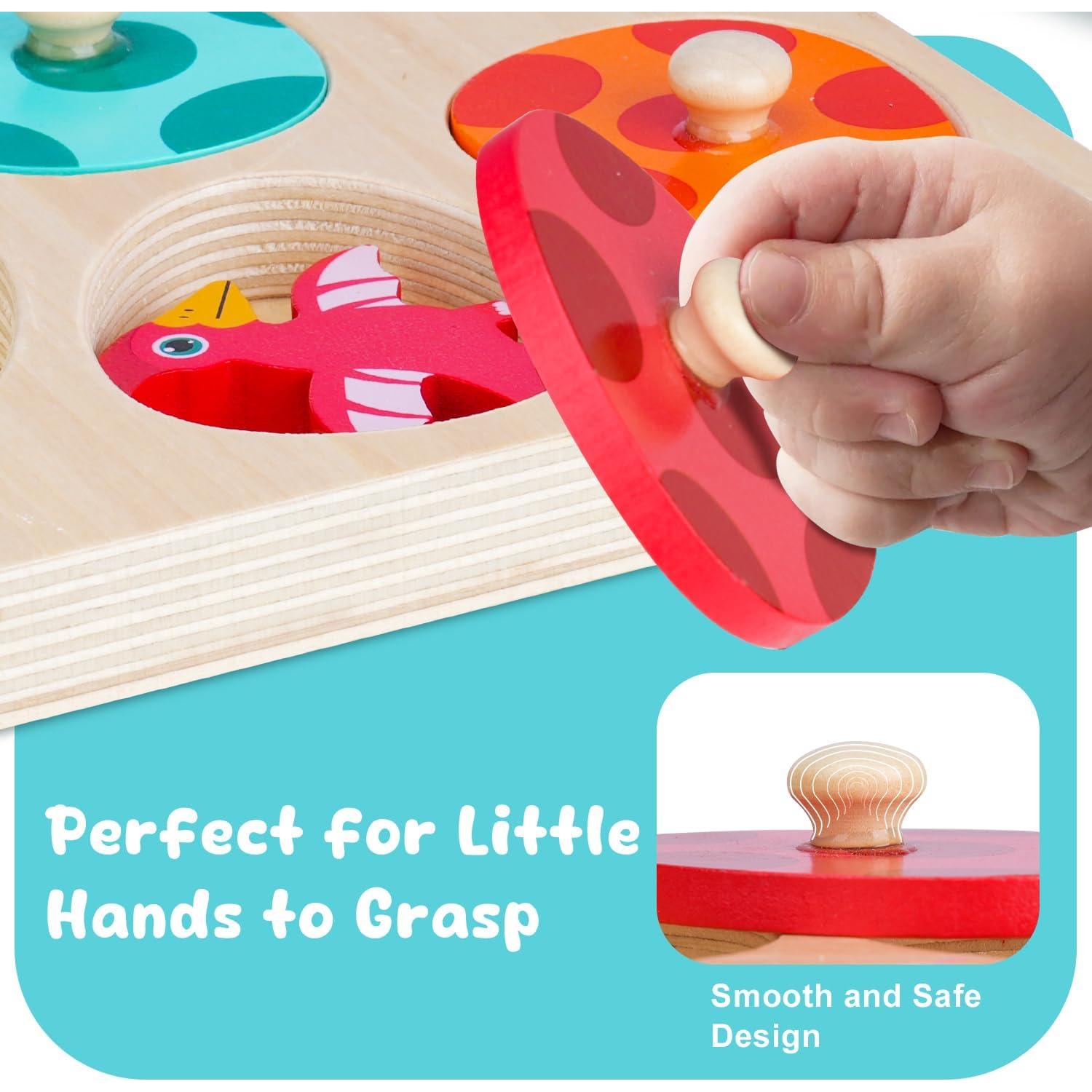 Rompecabezas de Madera Dinosaurio AuntyFey 18.2 cm para Niños