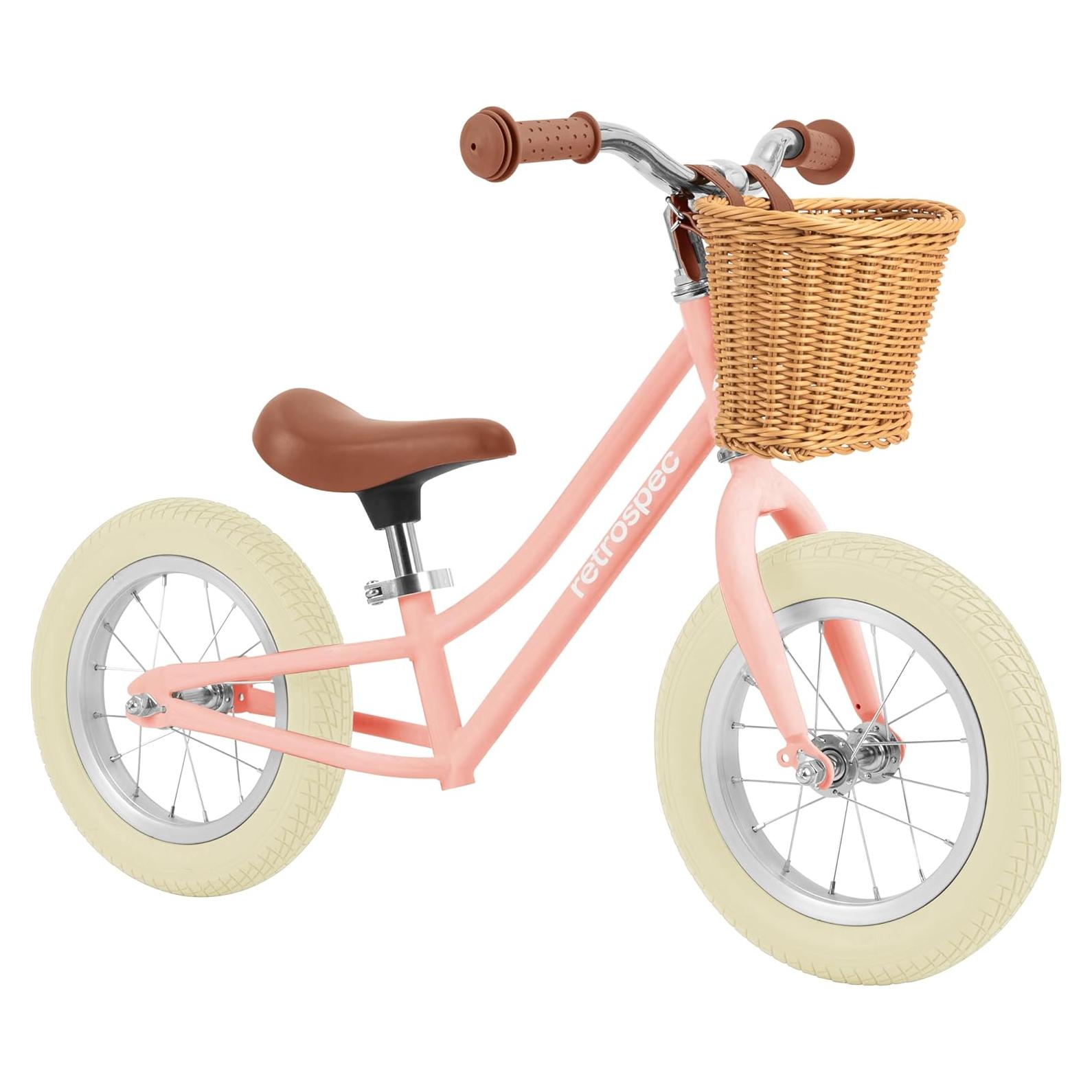 Bicicleta de Equilibrio Retrospec Baby Beaumont Rosa 18 Meses a 3 Años