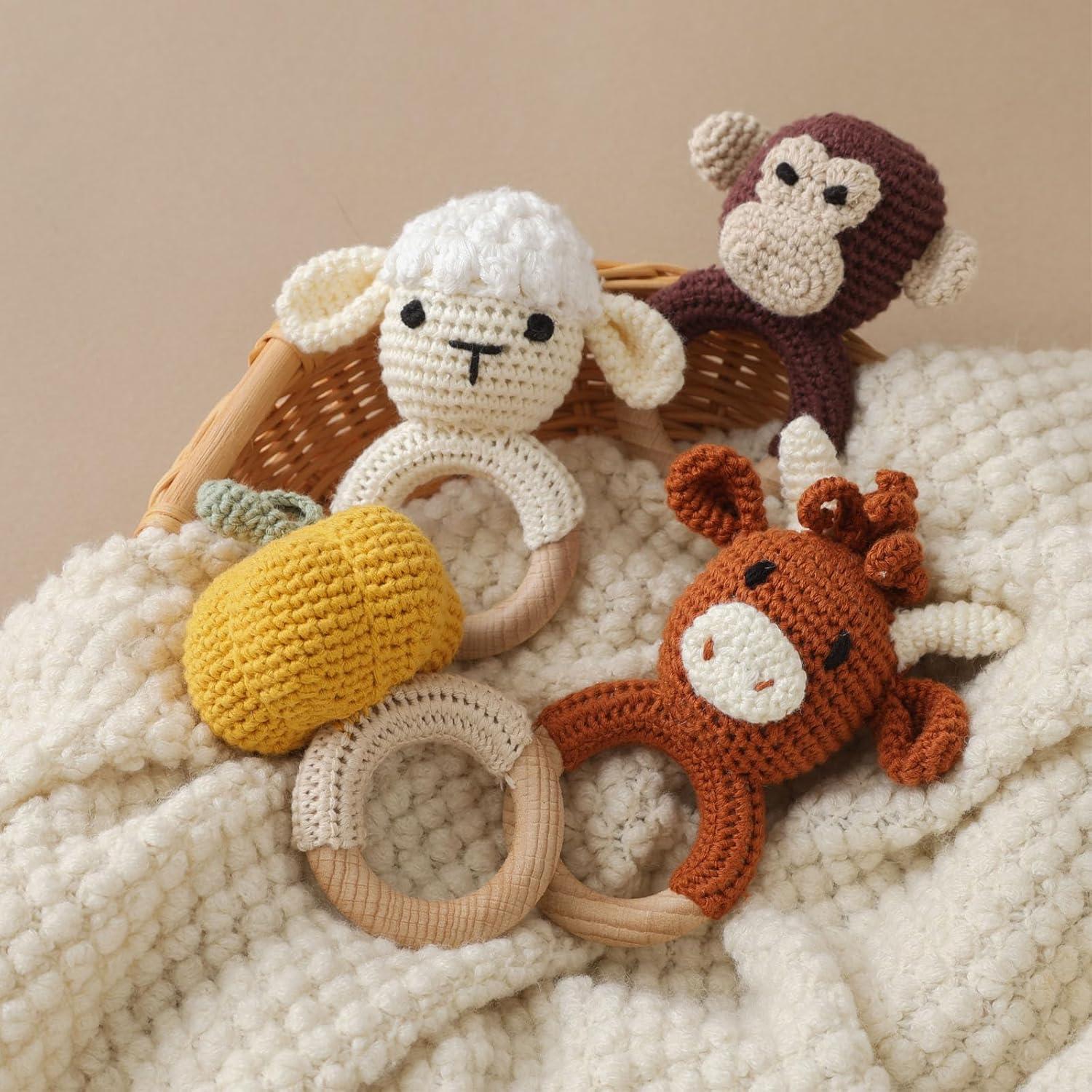 Sonajero de Madera Chriswell para Bebés Vaca 45g