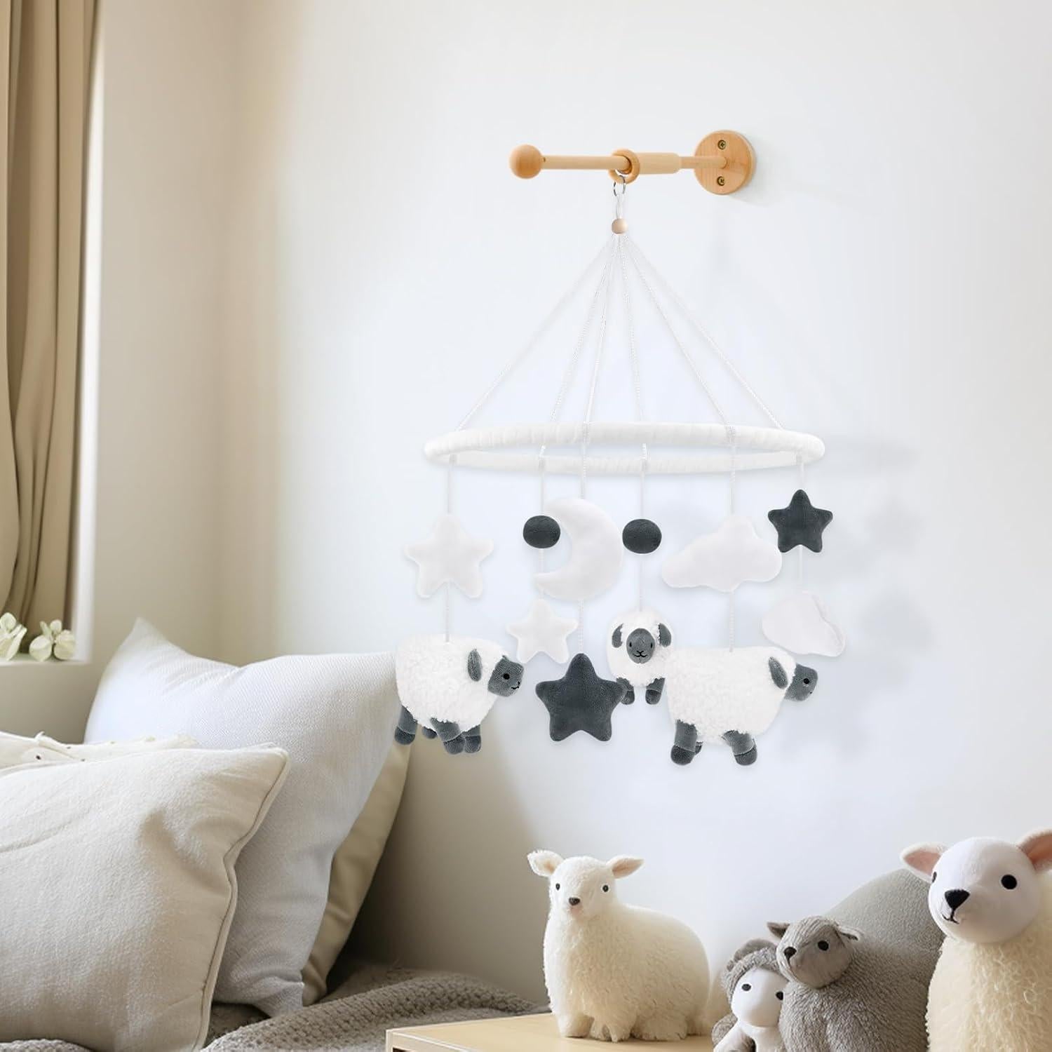 Móvil de Cuna de Oveja Escocesa Neutro 25.4x15.2cm