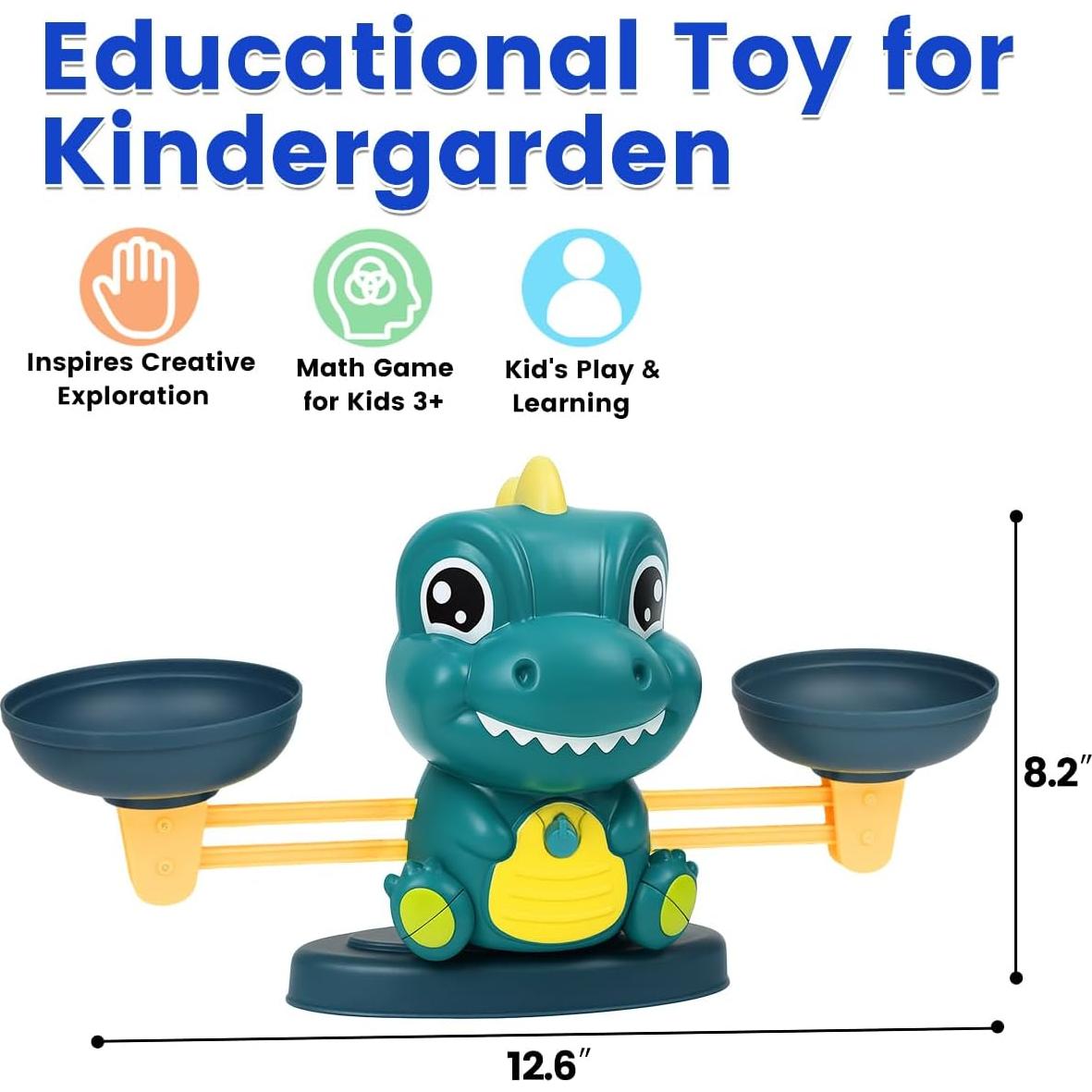 Juguete Educativo de Equilibrio Matemático Dinosaurios - 30 Tarjetas