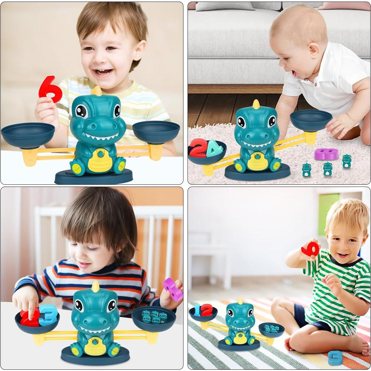 Juguete Educativo de Equilibrio Matemático Dinosaurios - 30 Tarjetas