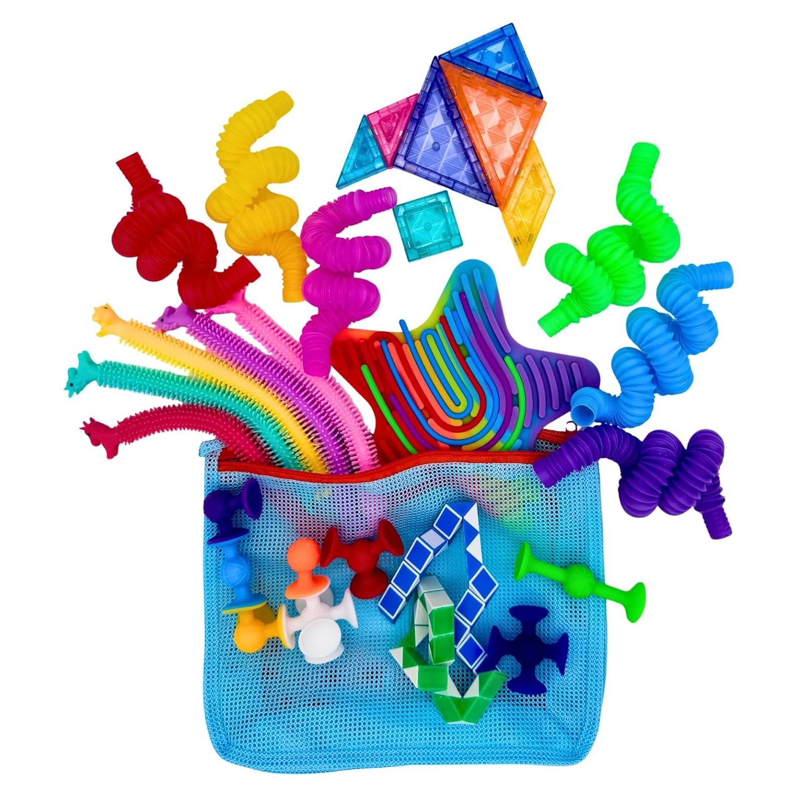 Juego de Juguetes Antiestrés para Niños 31 Piezas Azul