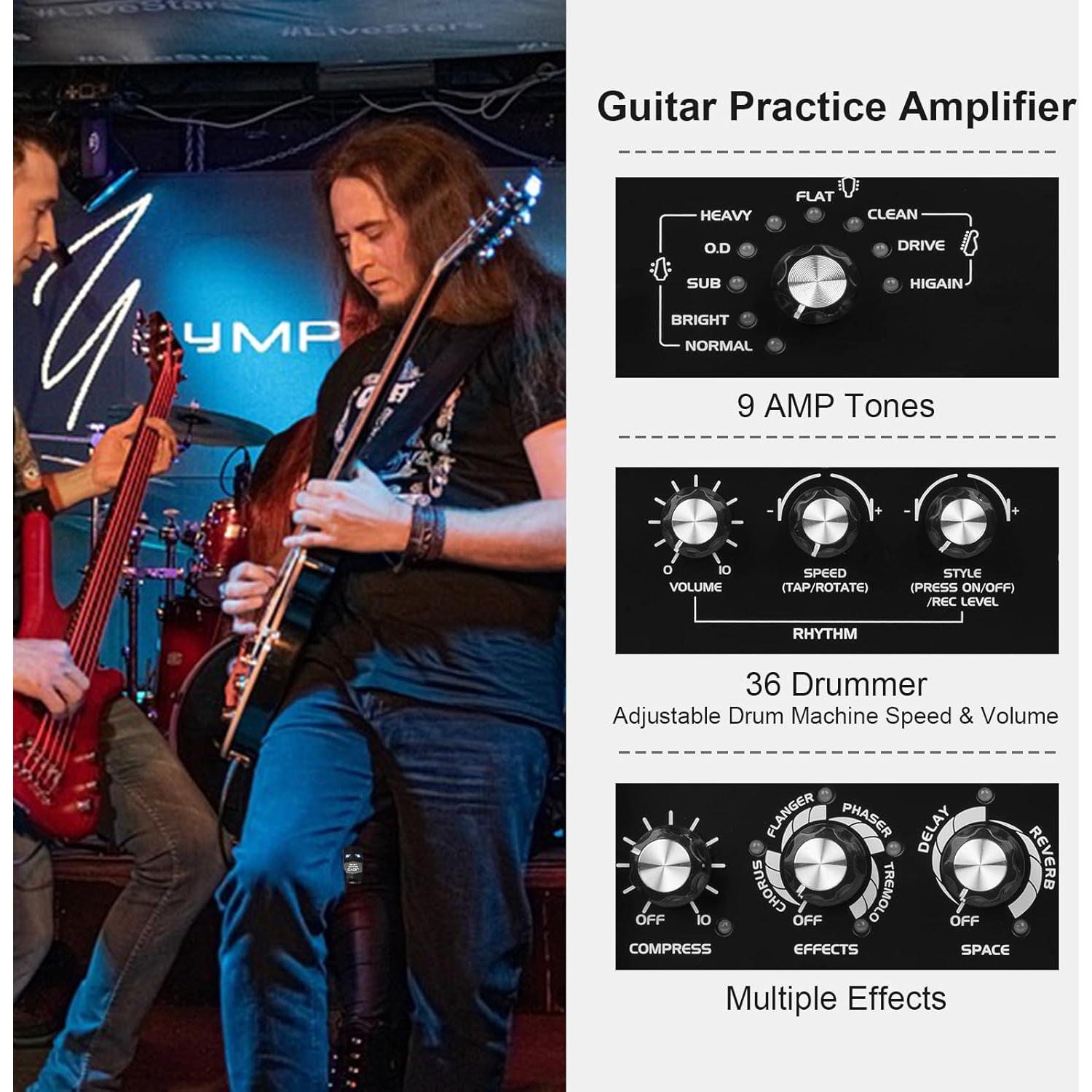 Amplificador de Bajo JOYO DC-15B 15W Bluetooth Portátil