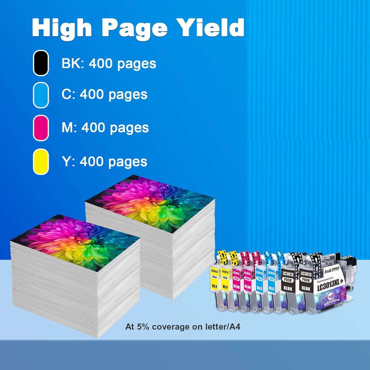 Cartuchos de tinta compatibles JoyPrinting LC3013XL 8-Pack