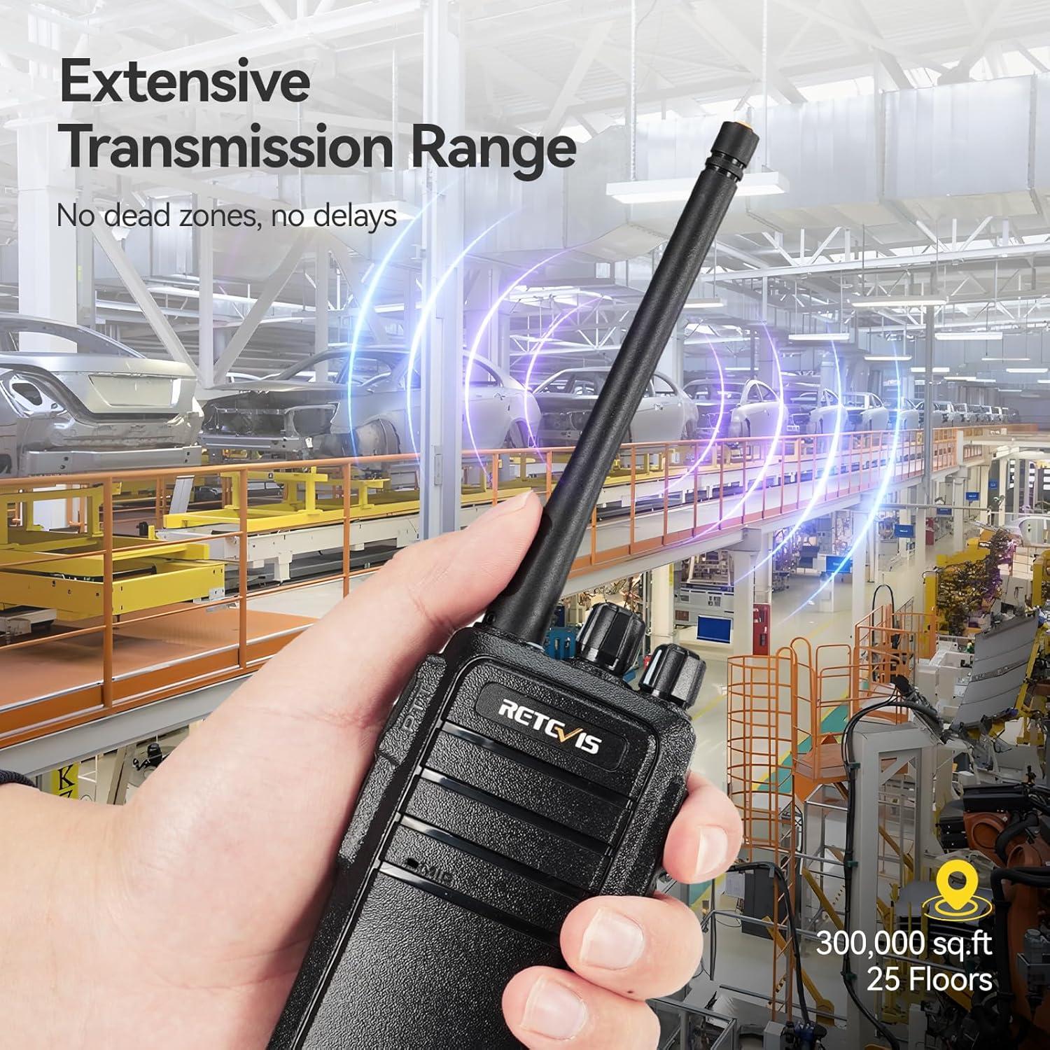 Walkie Talkies Retevis RT21 con Auricular y Batería 1100mAh