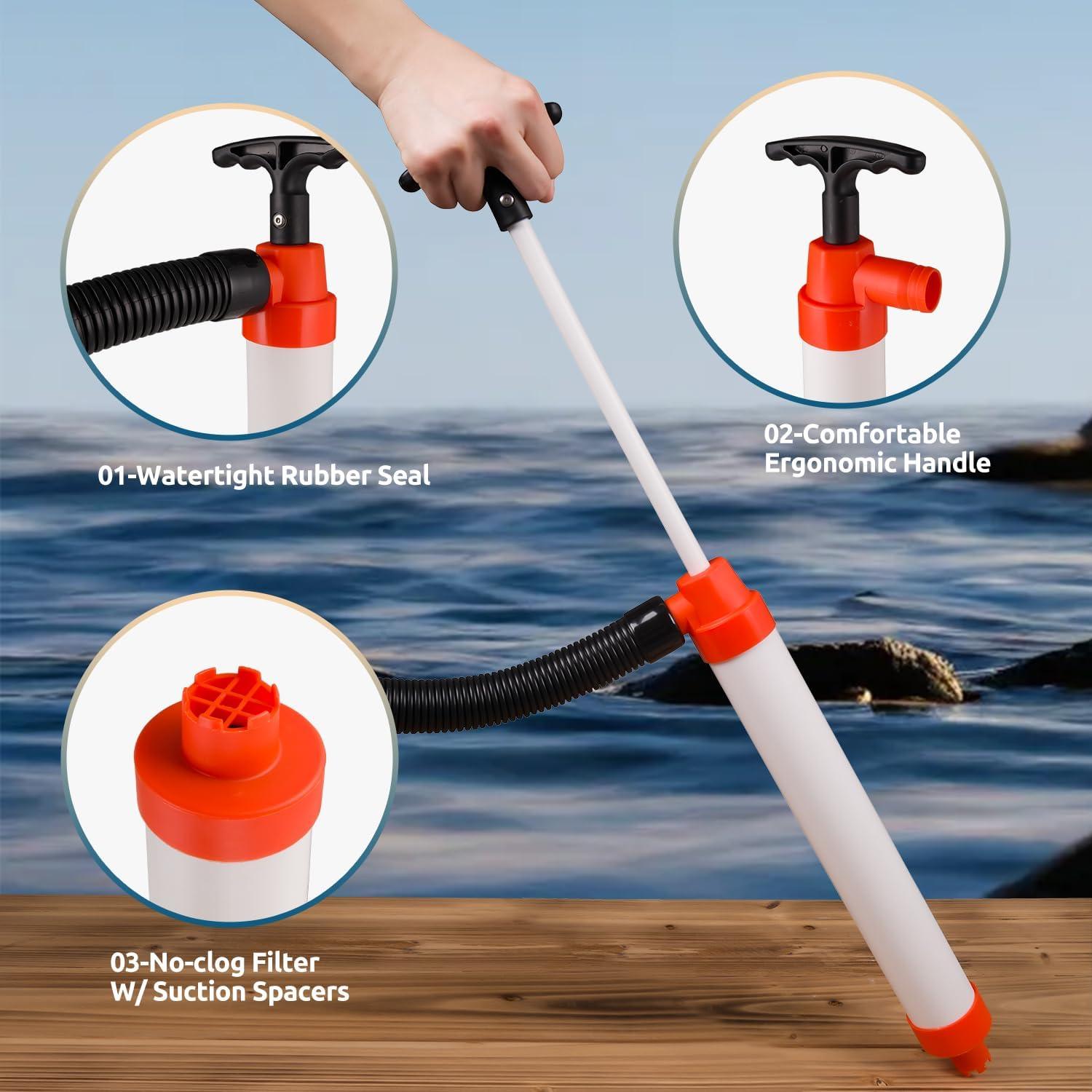 Bomba de Achique Manual Xztrdi para Barcos y Kayaks 94.64 L/min
