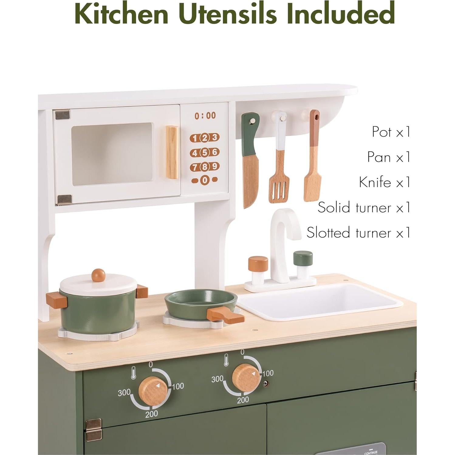 Cocina de Juguete de Madera ROBOTIME con Dispensador de Hielo