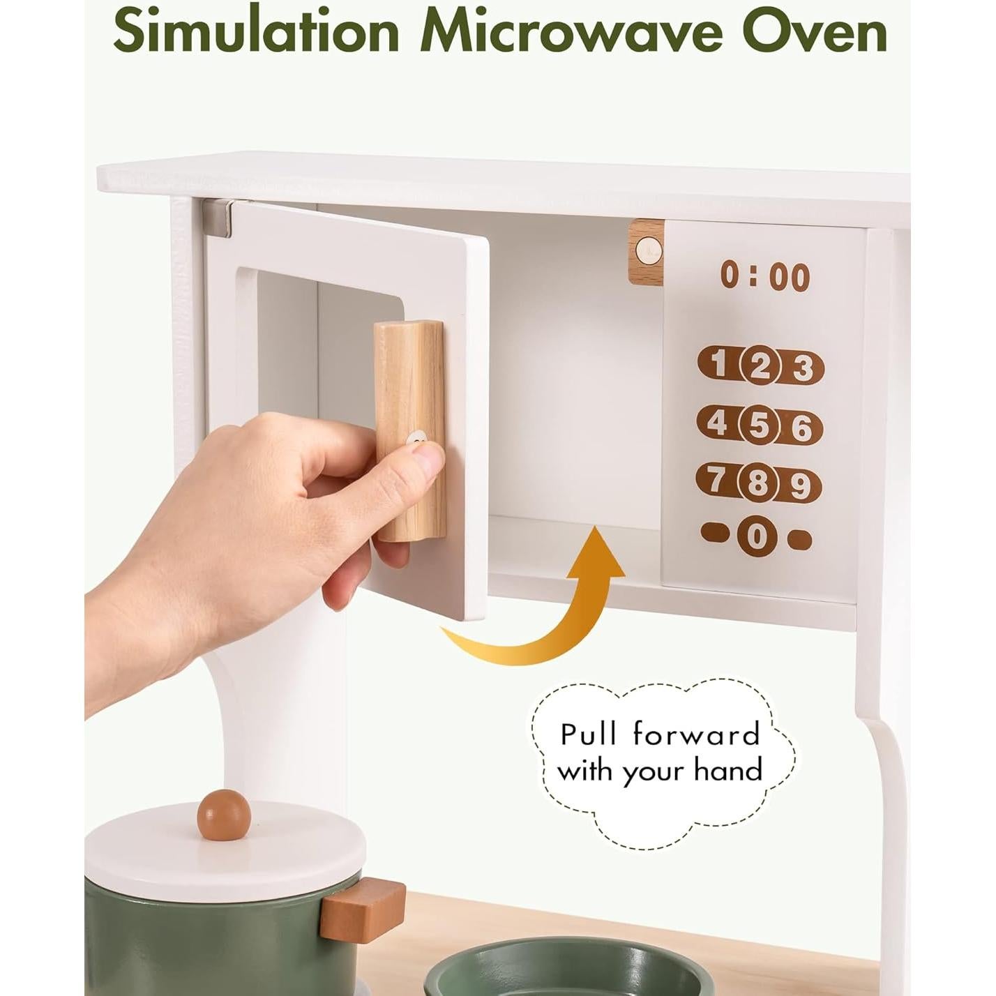 Cocina de Juguete de Madera ROBOTIME con Dispensador de Hielo