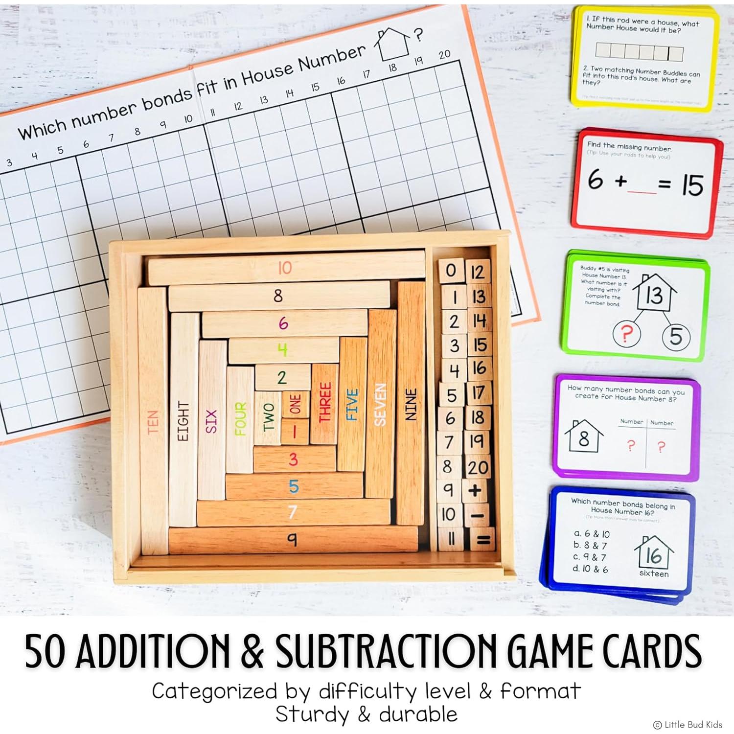 Juego de Matemáticas Montessori Little Bud Kids 98 Piezas