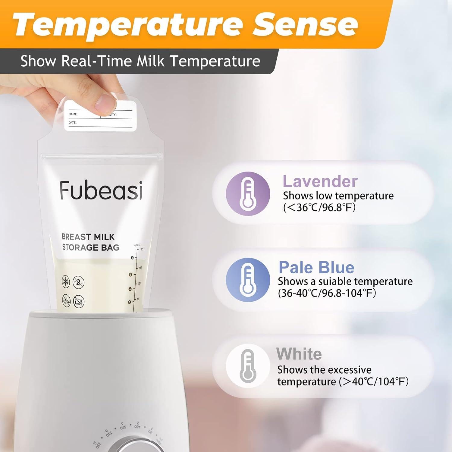 Bolsas de Almacenamiento de Leche Materna Fubeasi 180ml - 60 Unidades