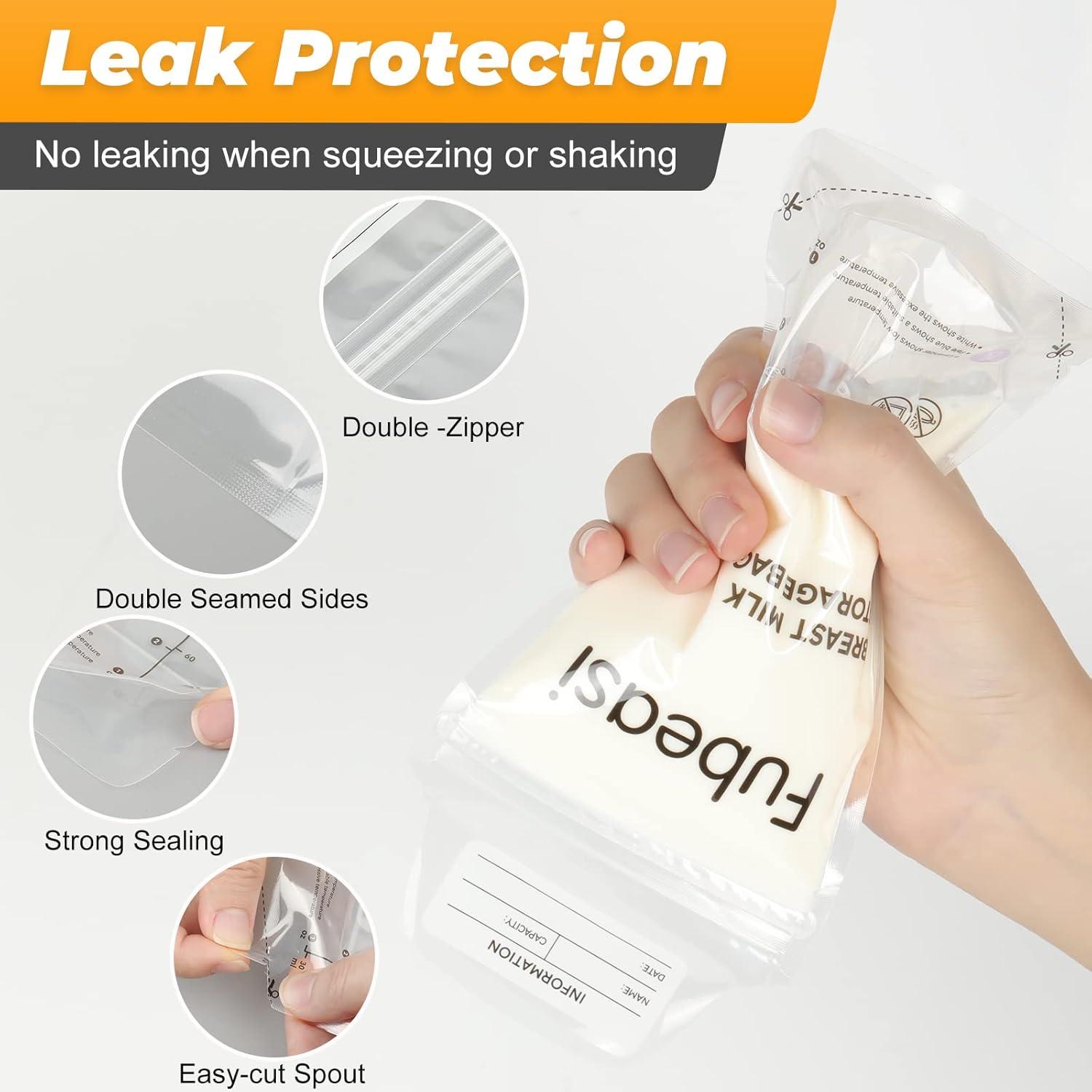 Bolsas de Almacenamiento de Leche Materna Fubeasi 180ml - 60 Unidades