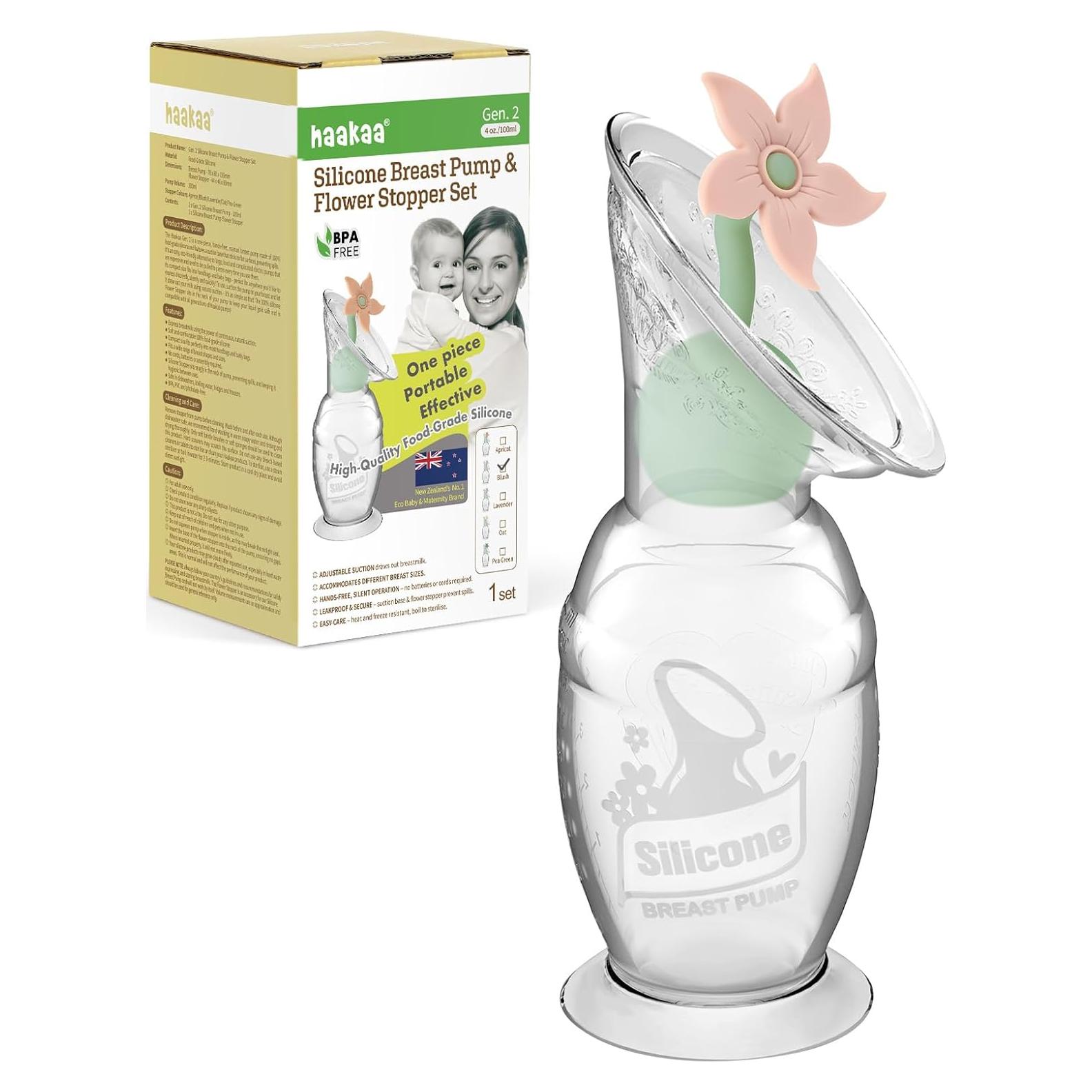 Bomba de Pecho Manual Haakaa Gen 2 100ml Silicona Blush