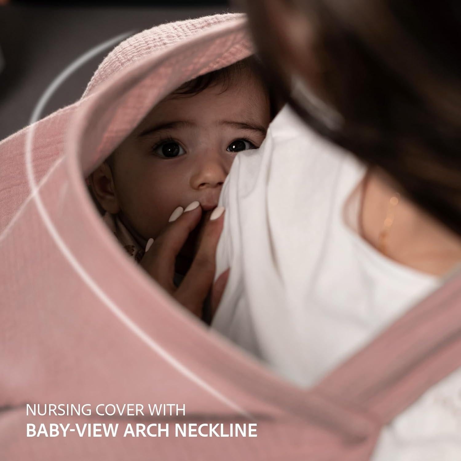 Cubierta de Lactancia Nilsa 5-en-1 Algodón Muslín Rosa