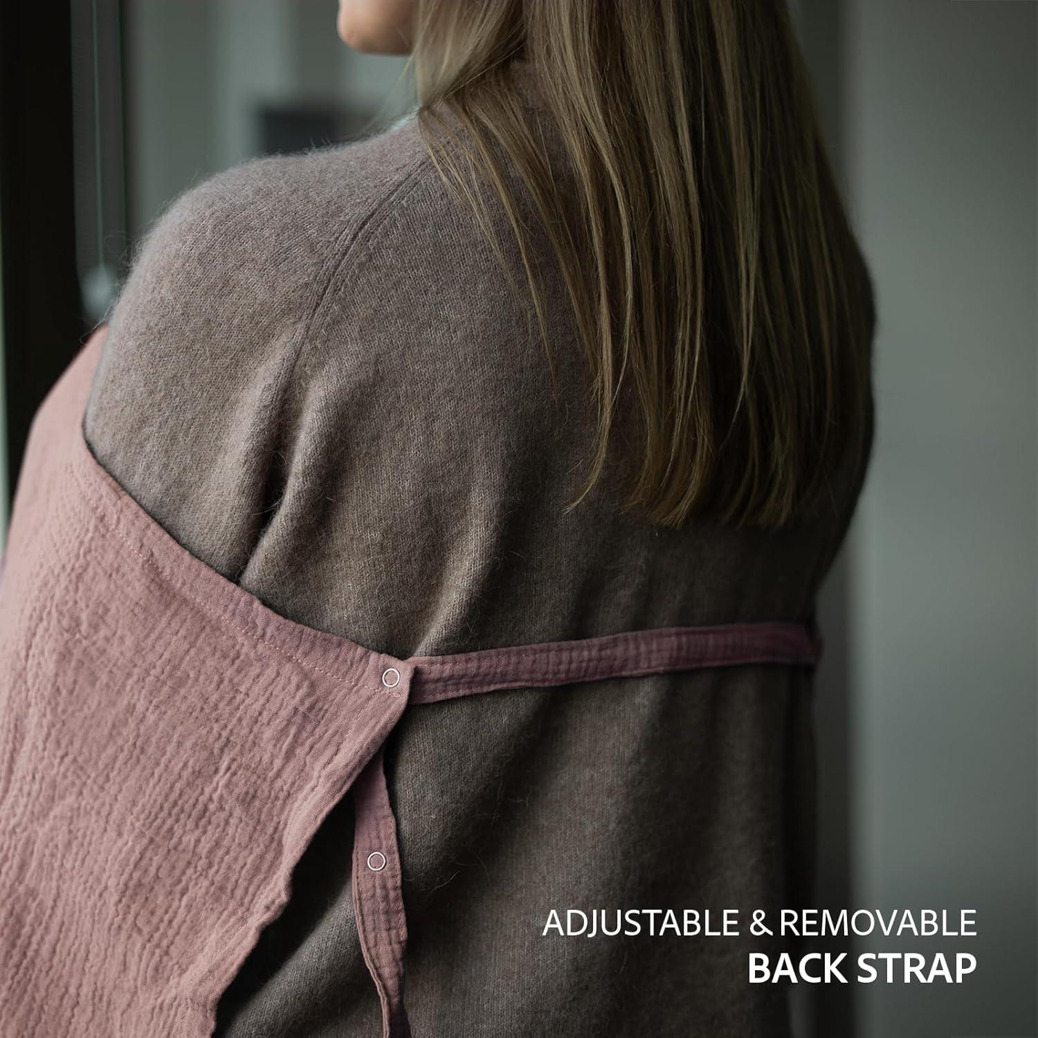 Cubierta de Lactancia Nilsa 5-en-1 Algodón Muslín Rosa