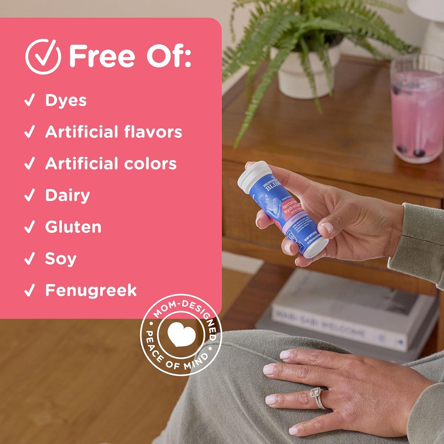 Tabletas de Hidratación Mommy's Bliss Berry Acai, 10 Unidades