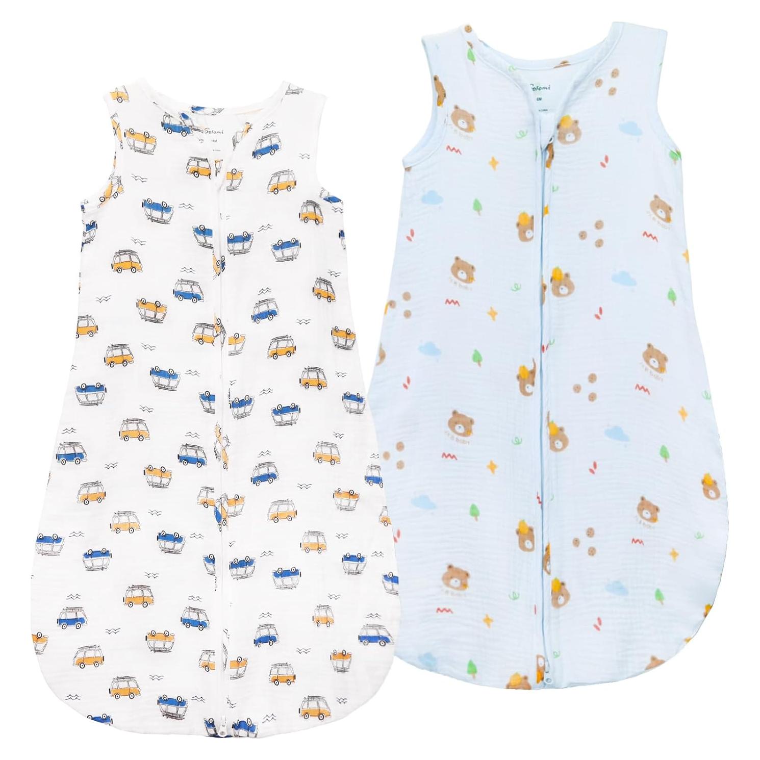 Saco de Sueño Muselina 0.5 TOG Bebé 100% Algodón Orgánico