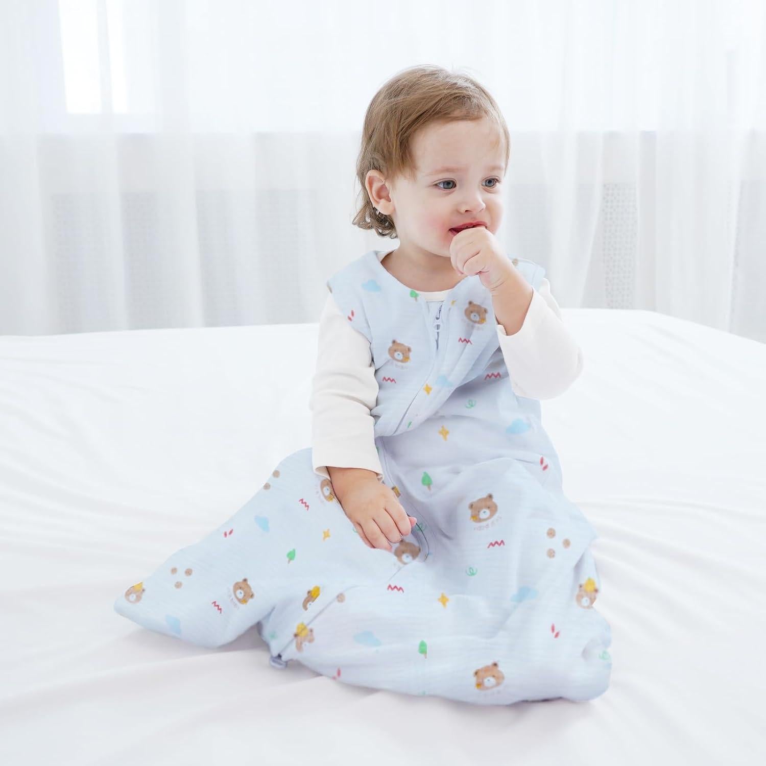 Saco de Sueño Muselina 0.5 TOG Bebé 100% Algodón Orgánico