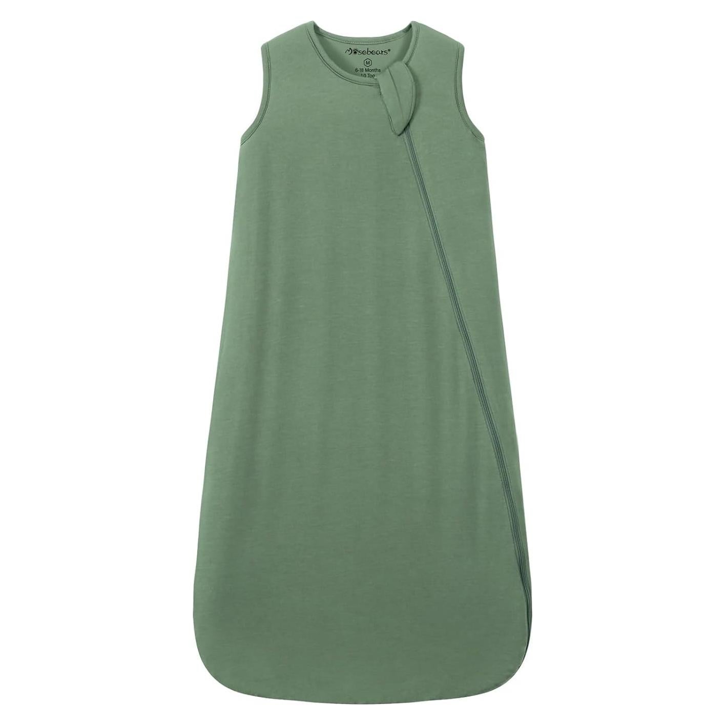 Saco de Sueño Unisex Bebés 1.0 TOG Mosebears Rayón Bambú Verde 0-6 Meses