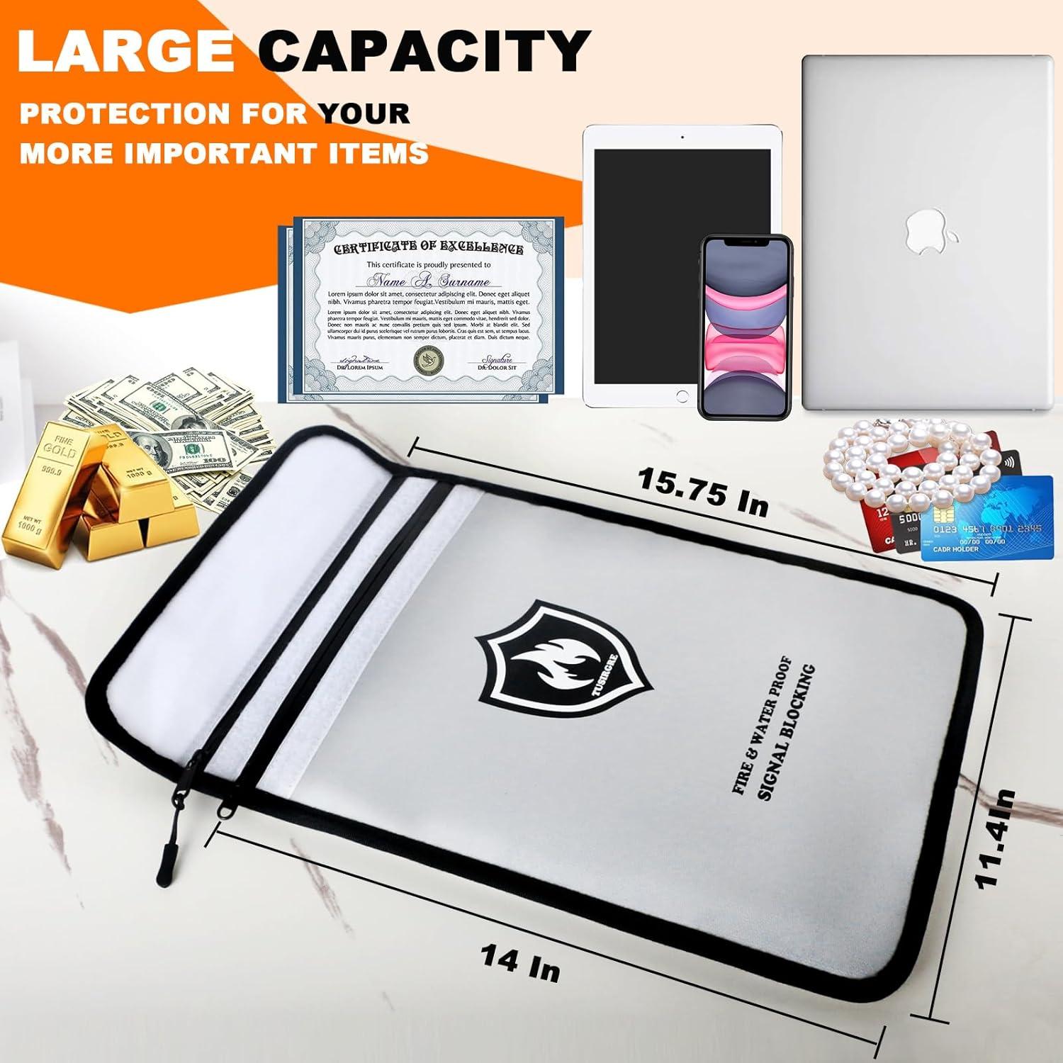 Bolsa Ignífuga Tusirgre 40x29 cm con Protección RFID