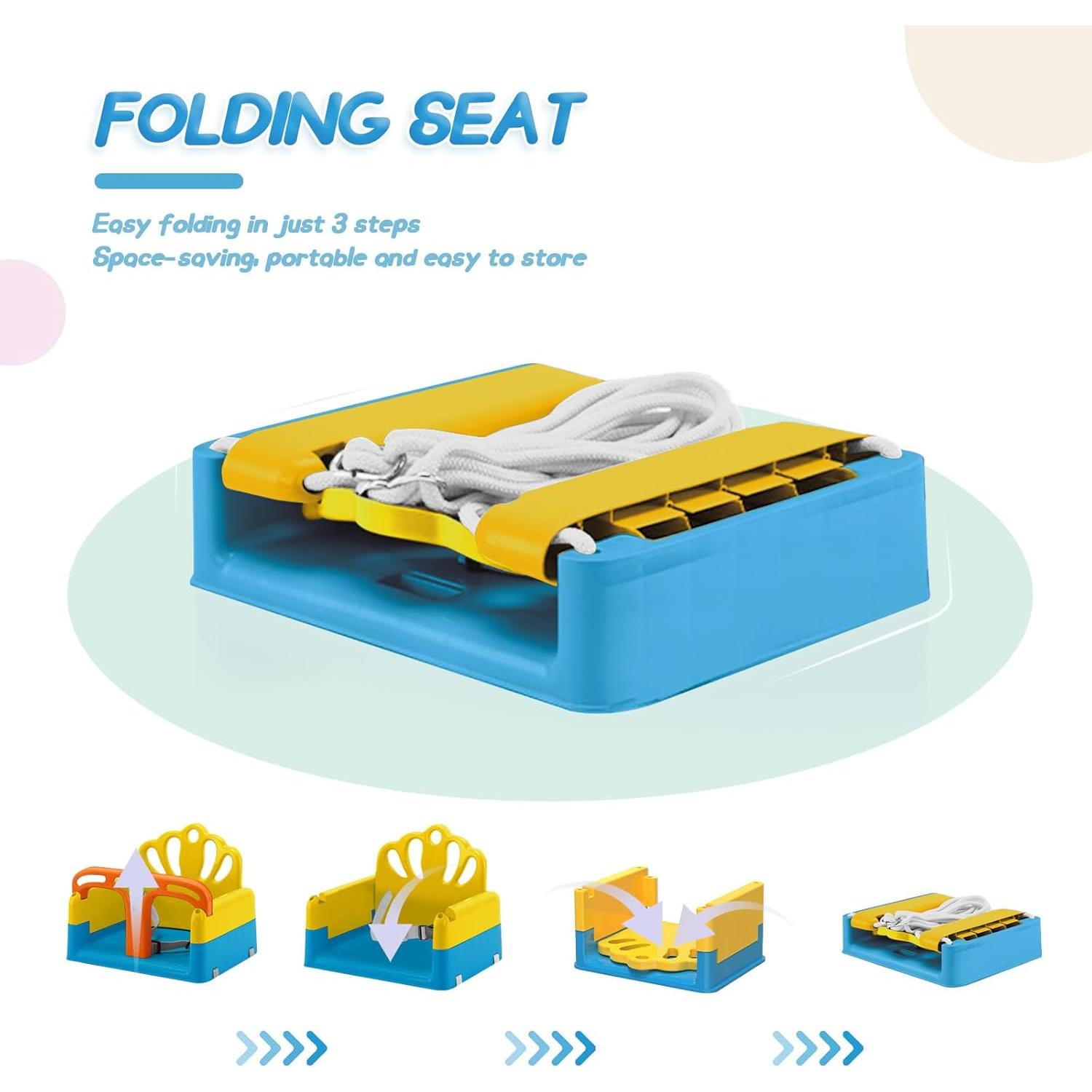 Columpio Plegable para Niños Yozoia Azul Ajustable 7.44 kg