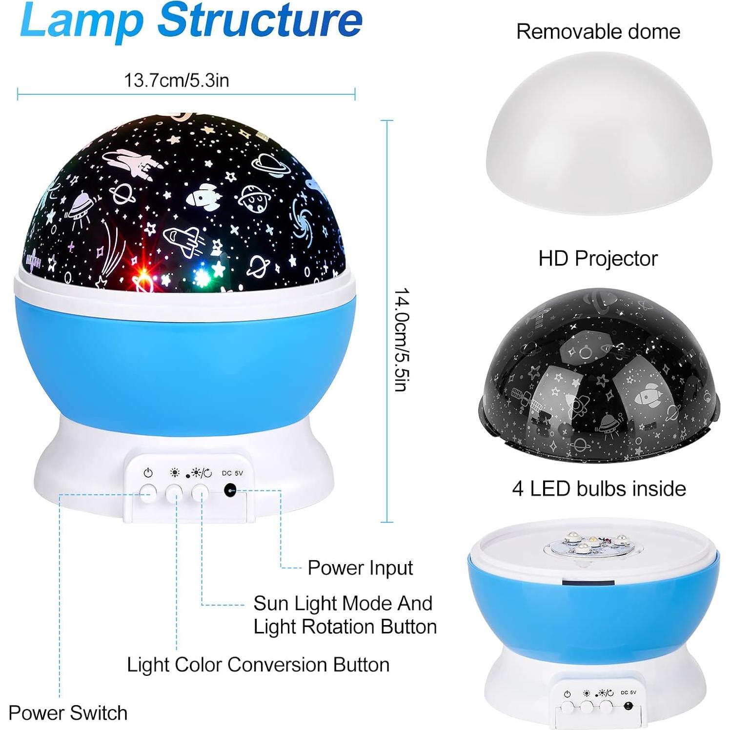 Proyector de Luz Nocturna para Bebés SUNNEST con Control Remoto