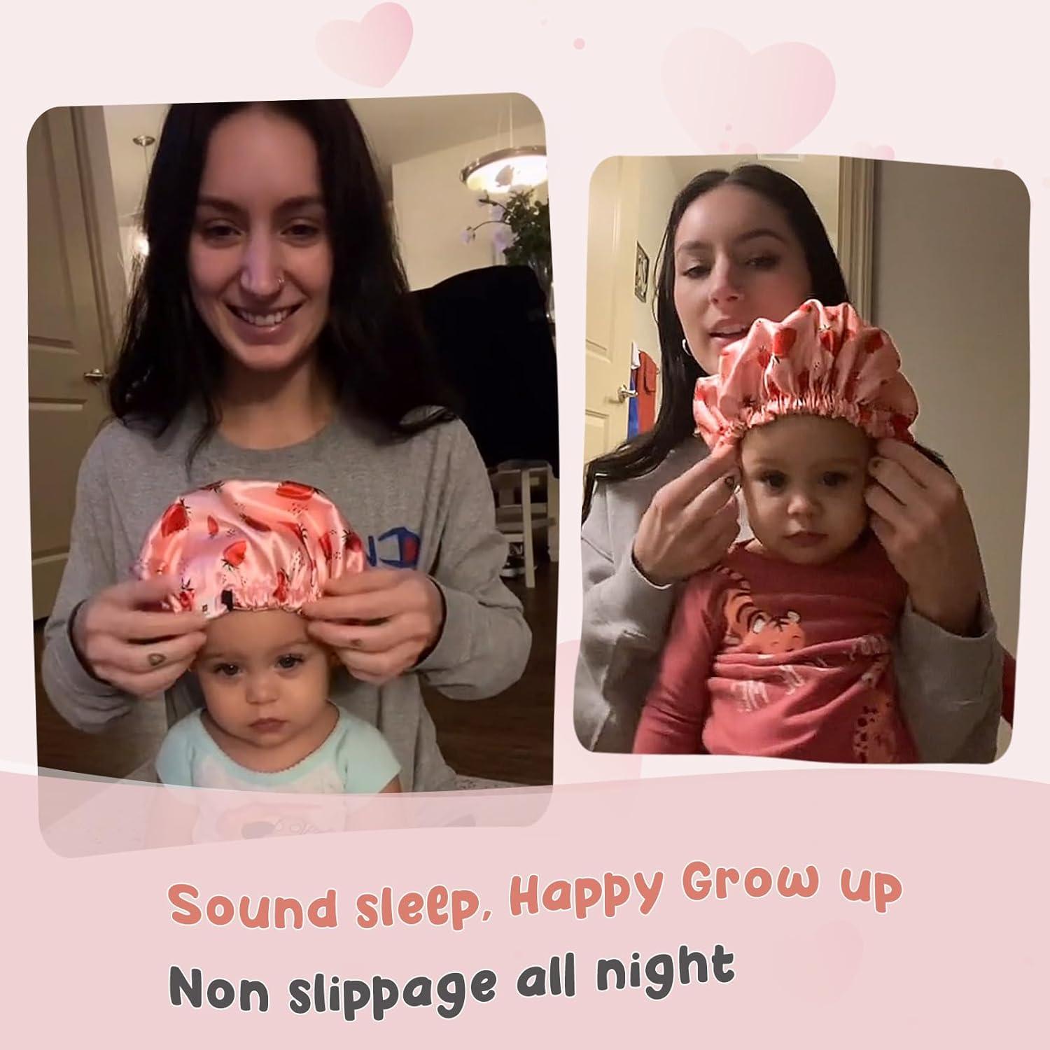 Gorro de Satén para Bebés YANIBEST 0-6 Meses Rosa Fucsia