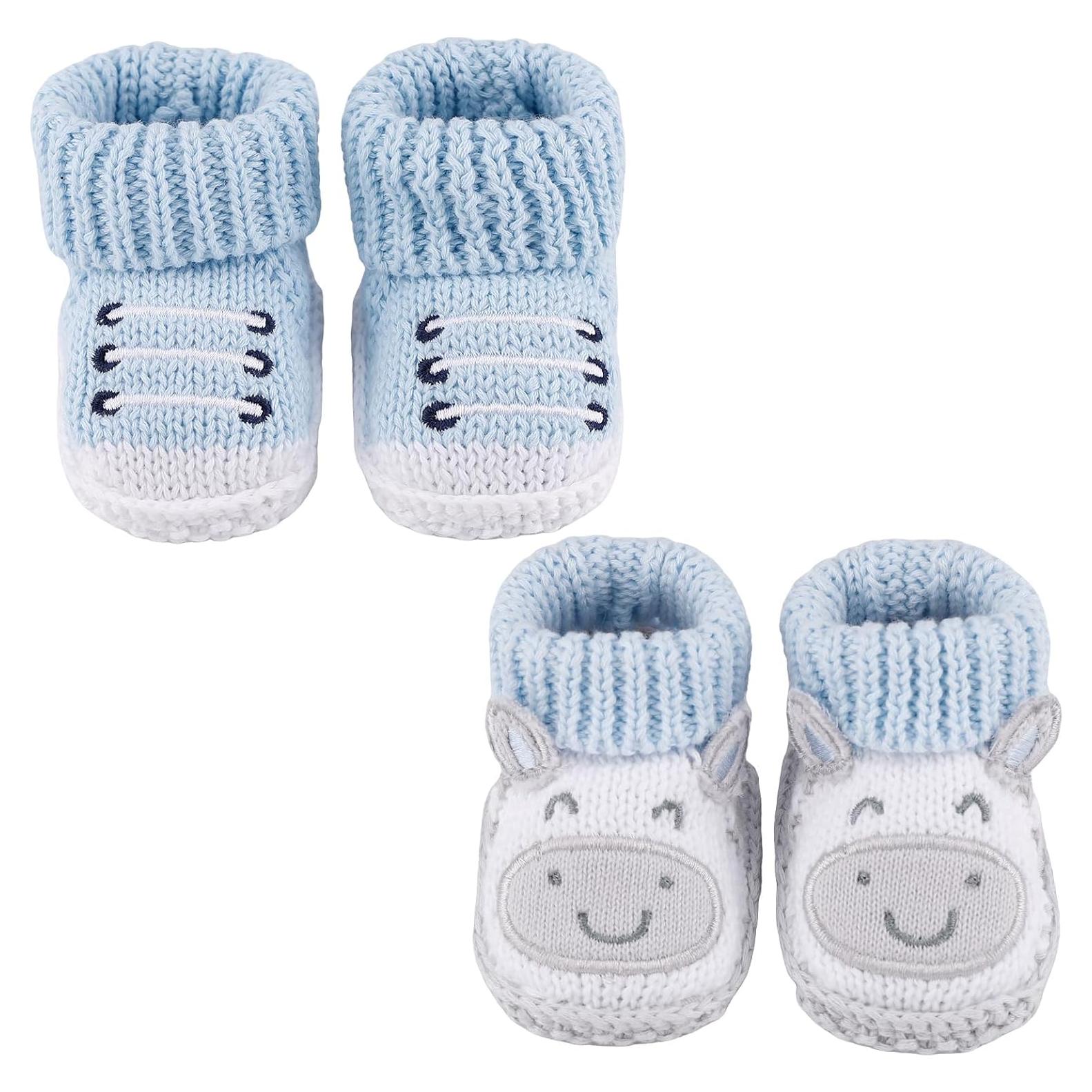 Botines de Punto Suaves para Bebés 0-3 Meses - DUONITITI