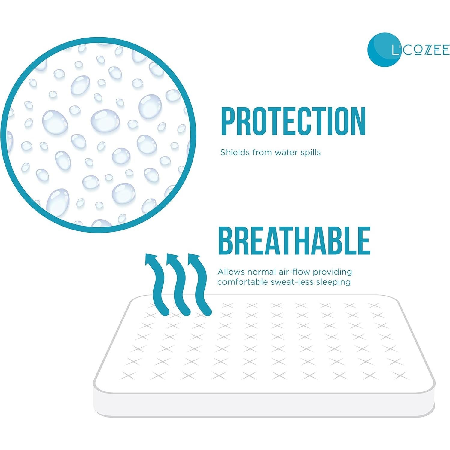 Cubierta de colchón impermeable L'COZEE 137x191 cm hipoalergénica