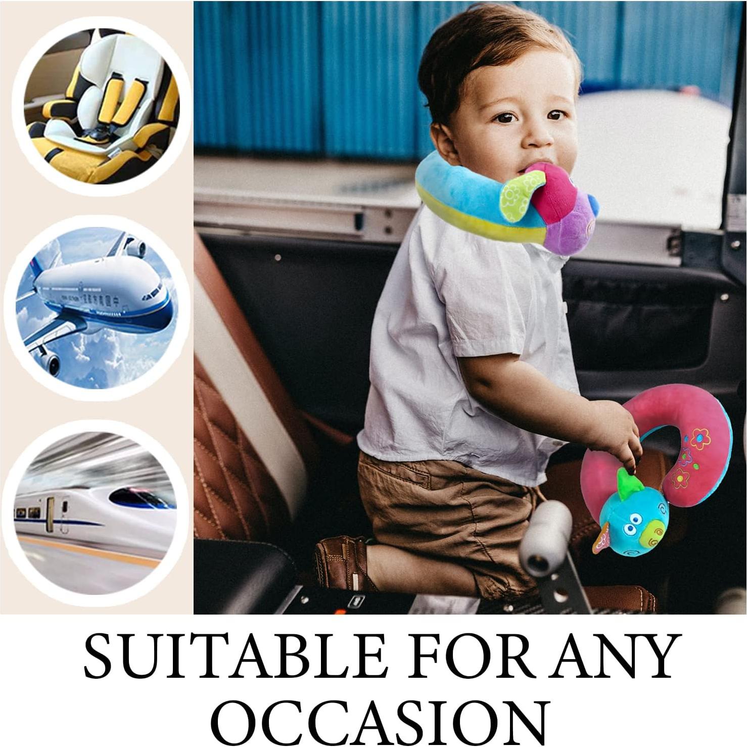 Almohada de Cuello para Niños Qianliyer Azul - Viaje Cómoda