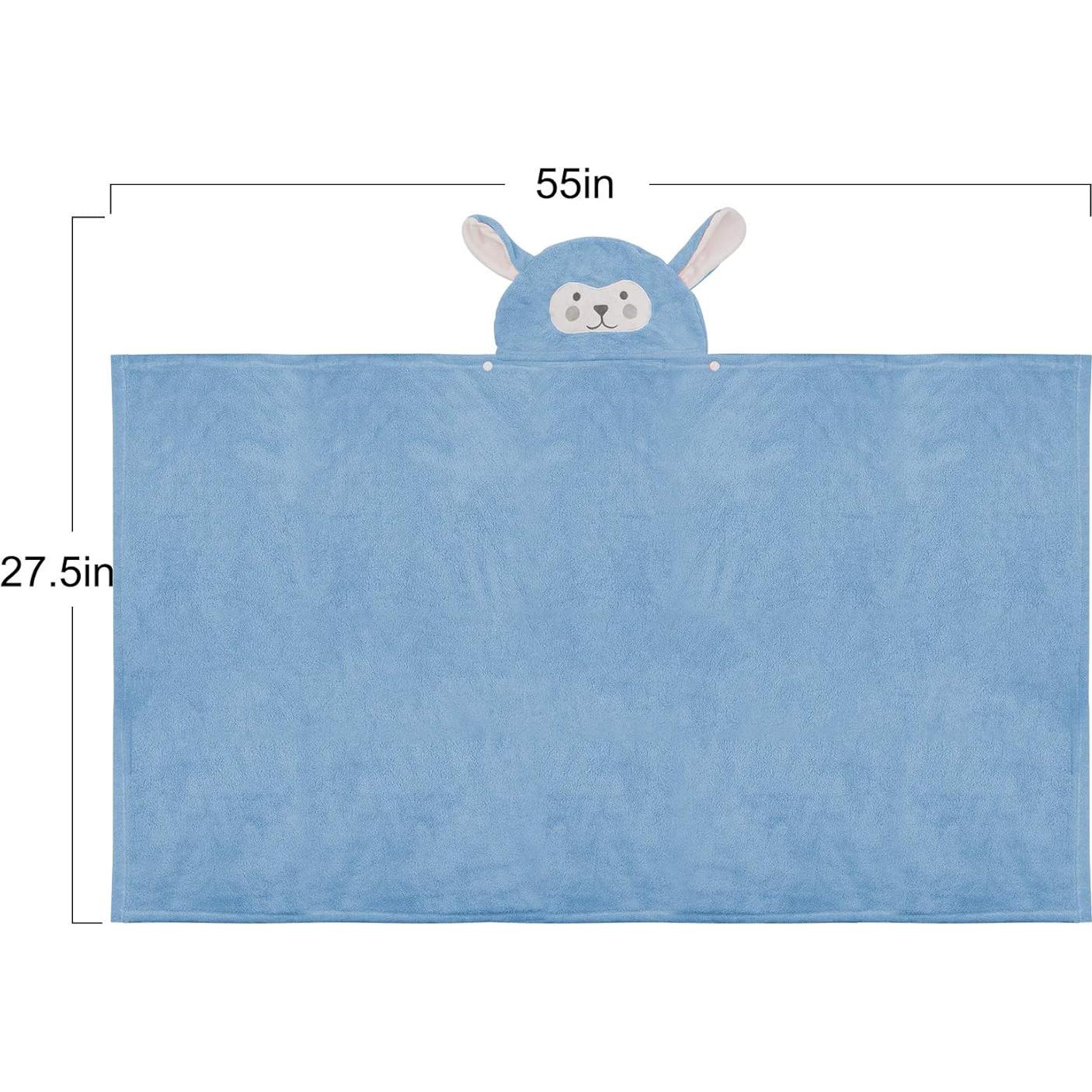 Toalla de Baño con Capucha ROMASA para Bebés Azul 69.85x139.7cm