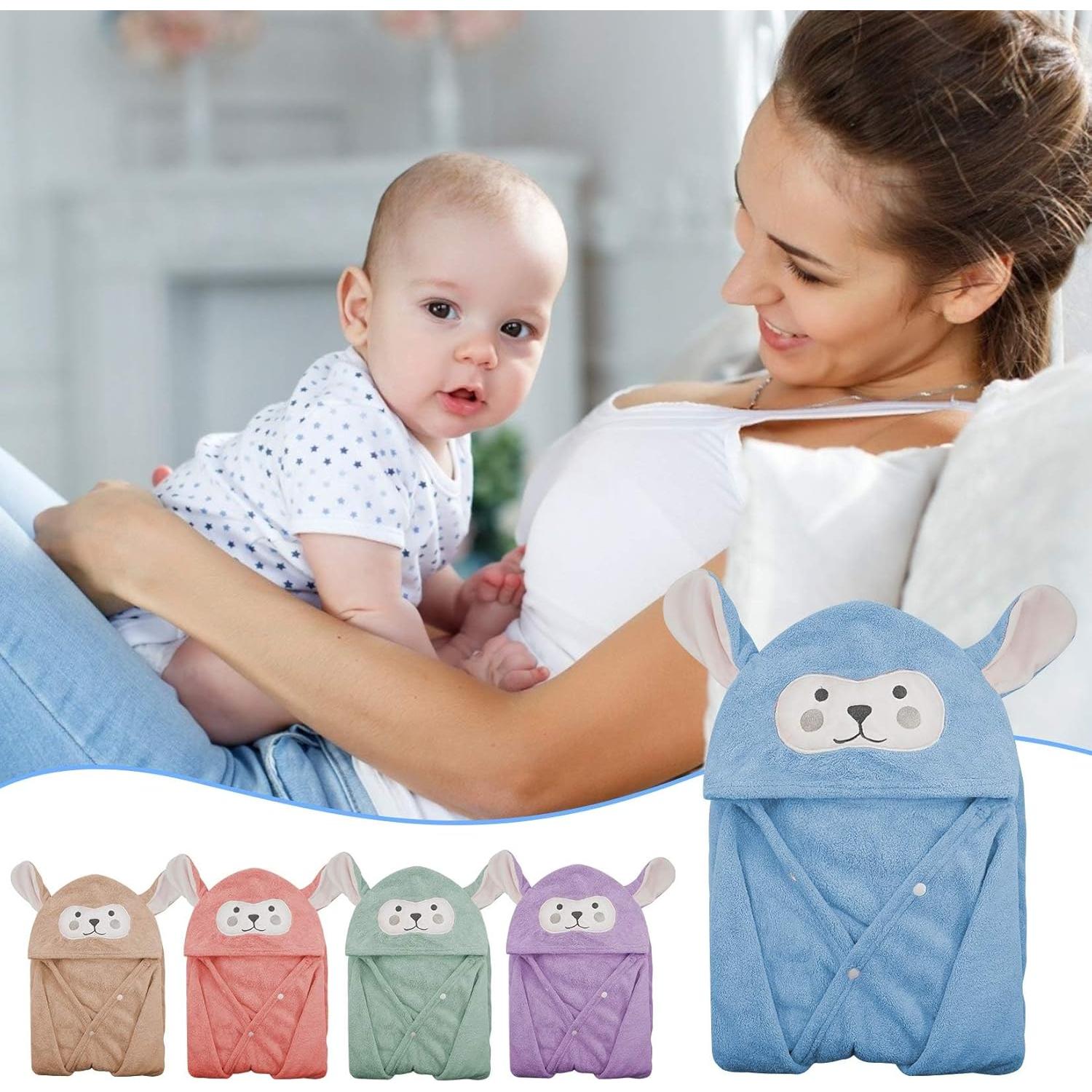 Toalla de Baño con Capucha ROMASA para Bebés Azul 69.85x139.7cm