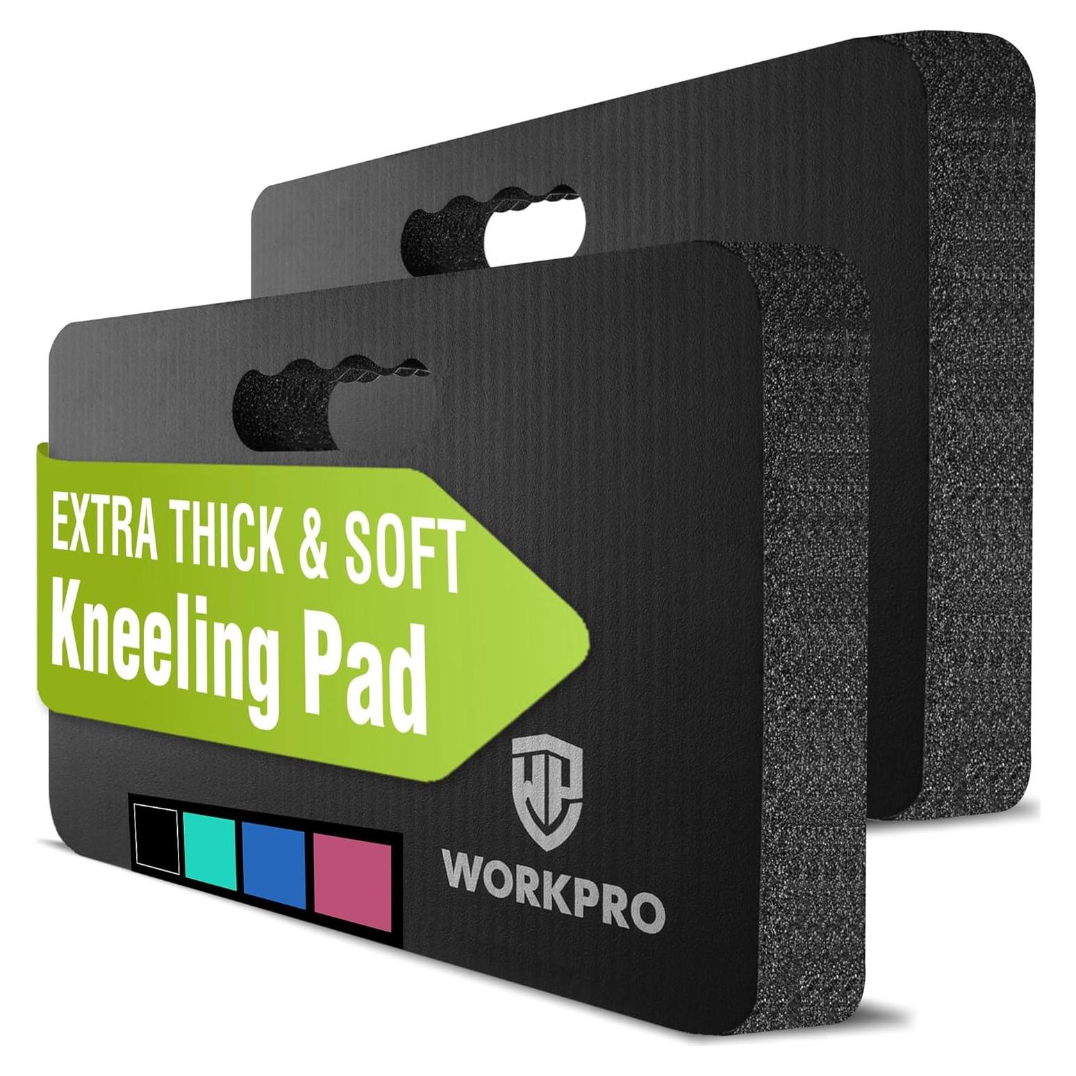 Almohadilla de Rodillas WORKPRO, Paquete de 2, 44.5x27.9cm, Negra