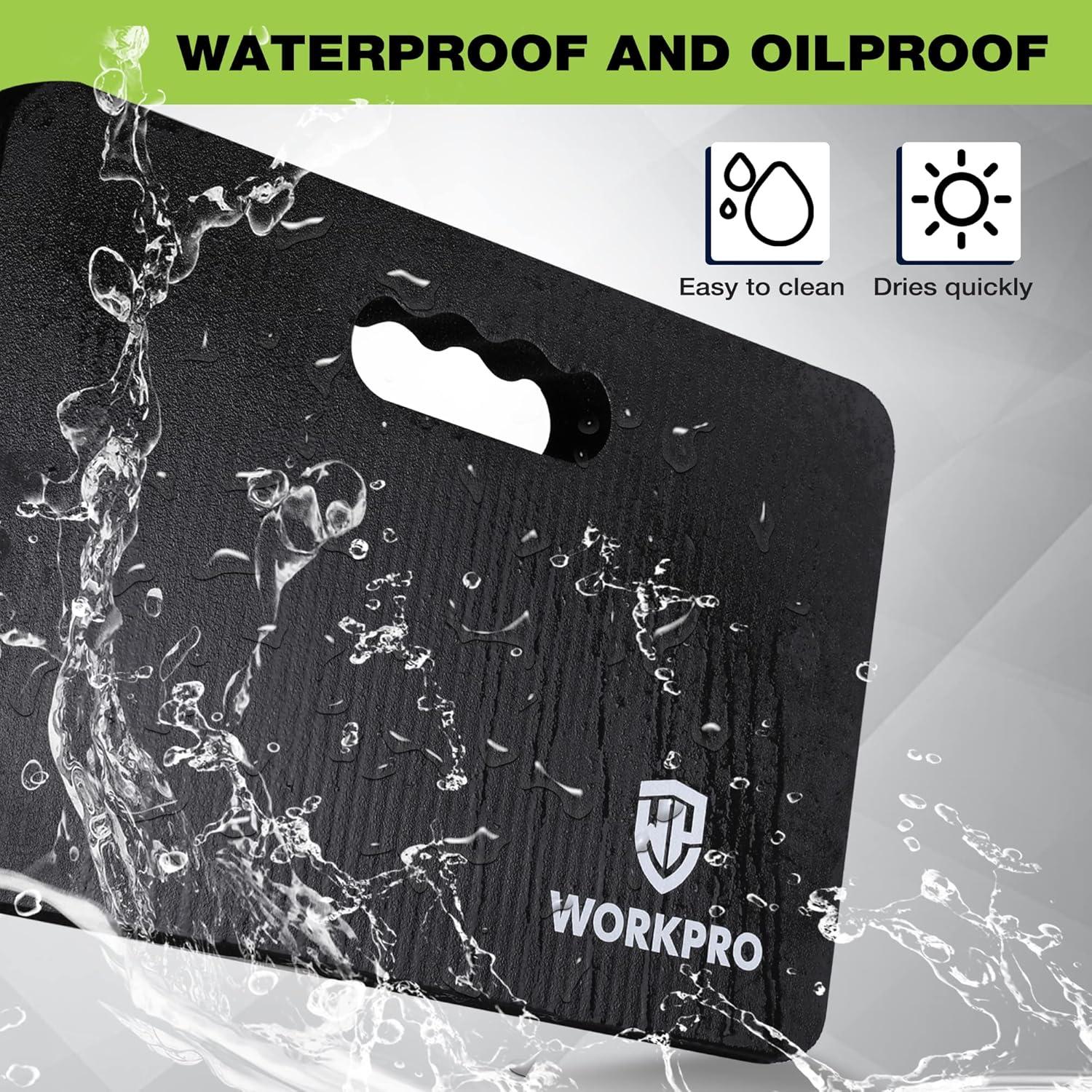 Almohadilla de Rodillas WORKPRO, Paquete de 2, 44.5x27.9cm, Negra