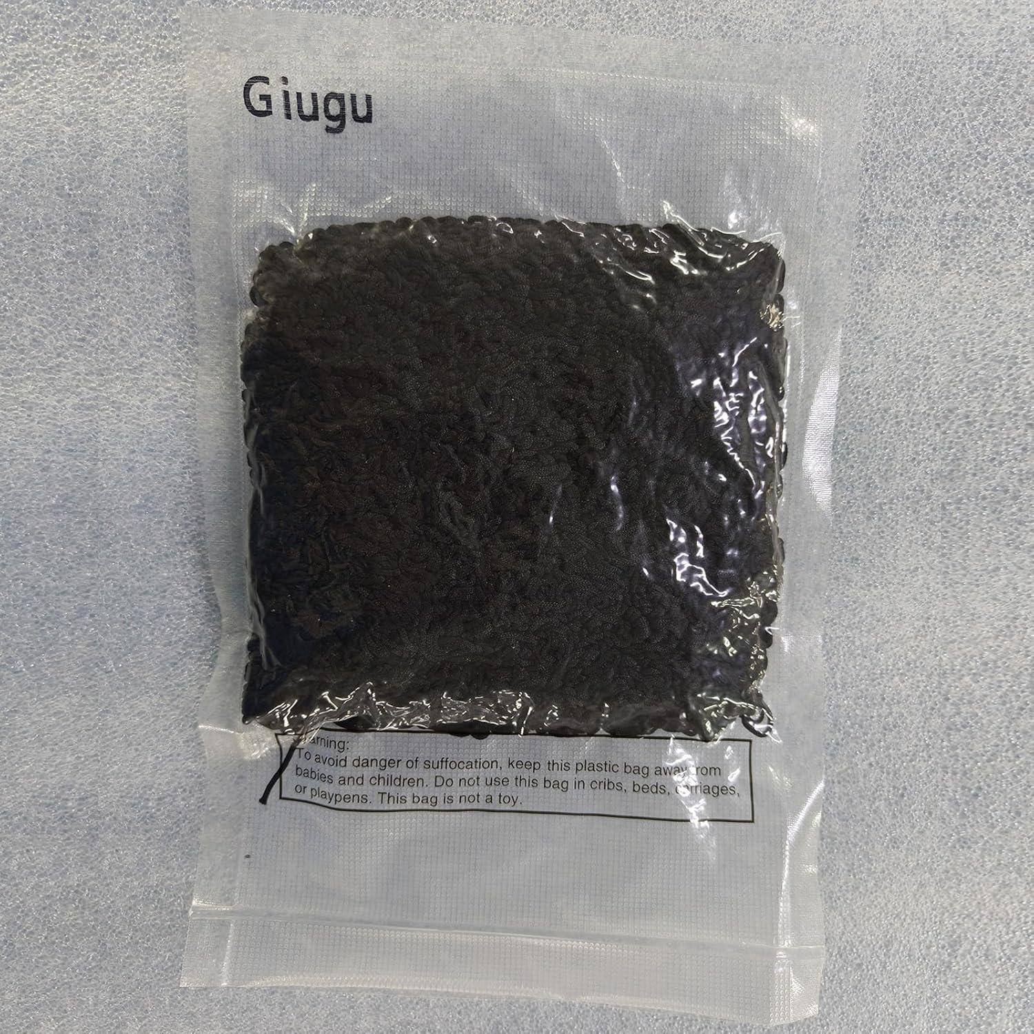 3 Gorras de Red de Cabello de Rayón Suave para Dormir - Negro