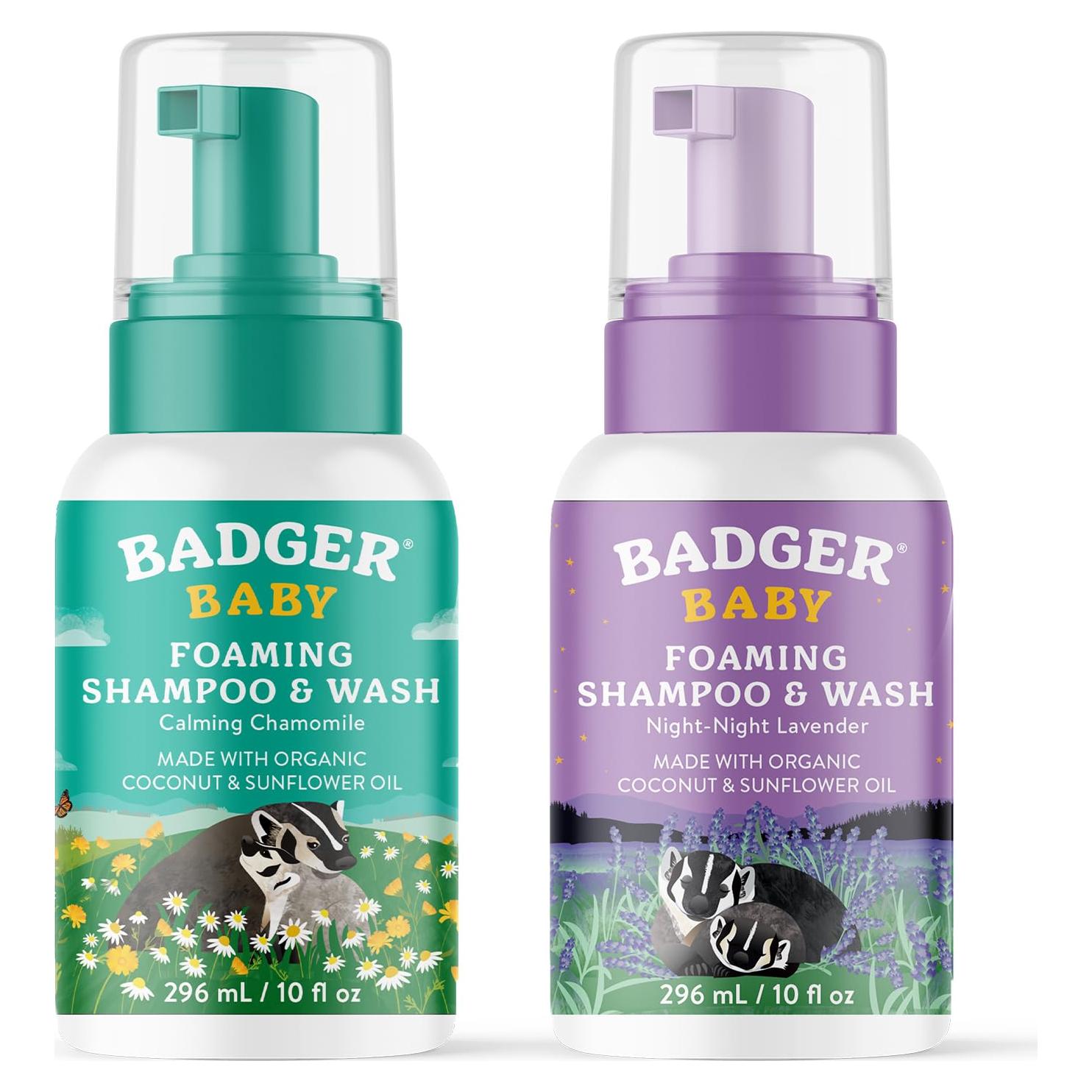 Champú y Gel de Baño Orgánico Badger 295 ml, Paquete de 2