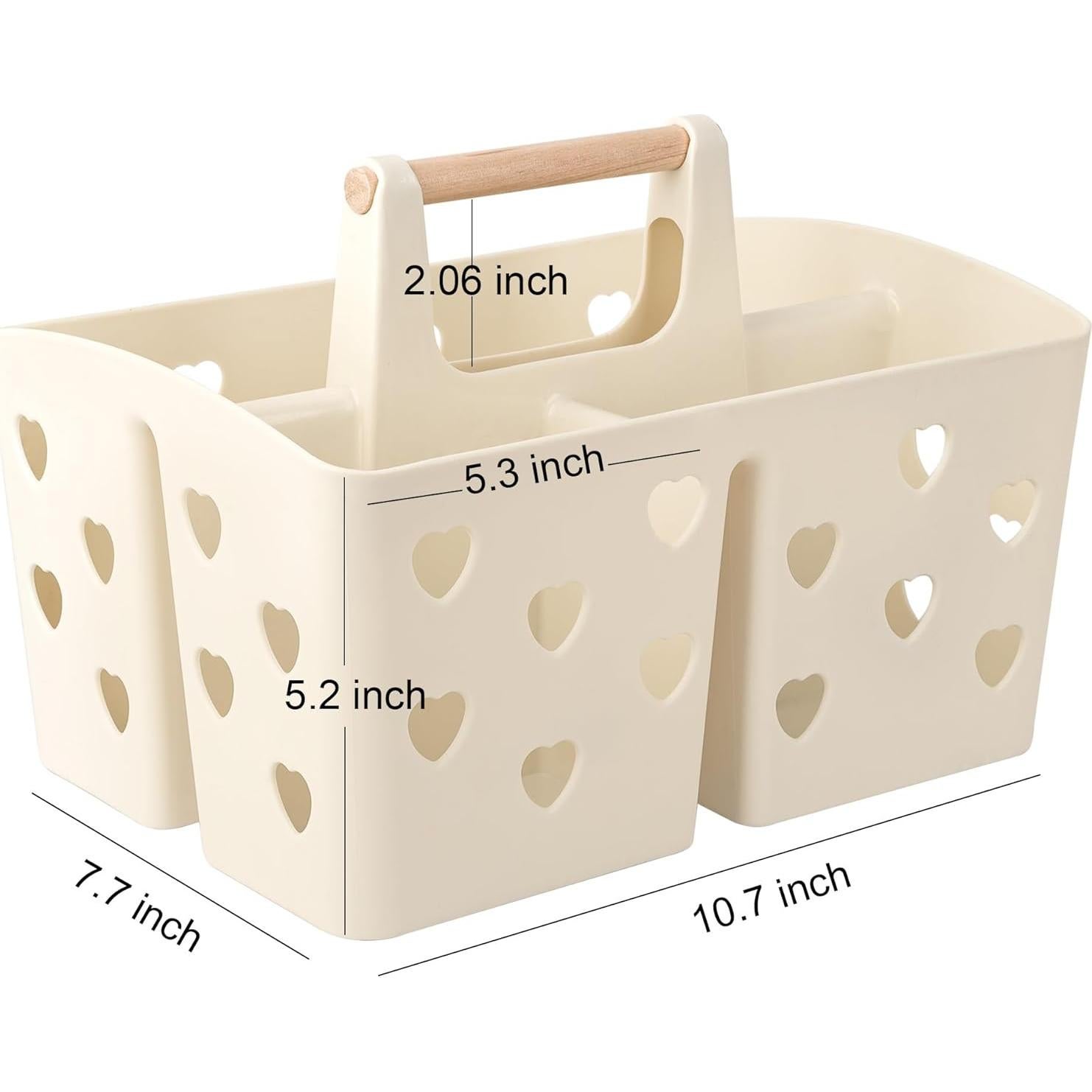 Caddy de Ducha Portátil Anyoifax Beige con Agujeros de Drenaje