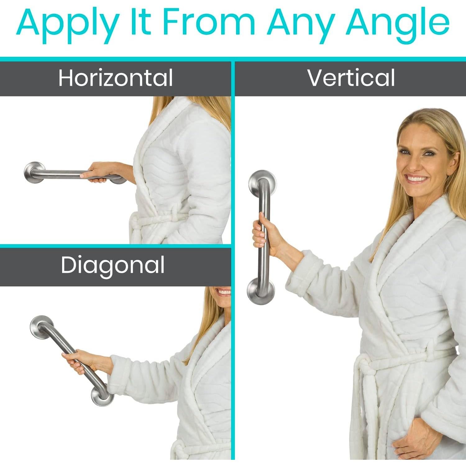Barra de Agarre Vive Acero Inoxidable 30.48 cm 200 kg