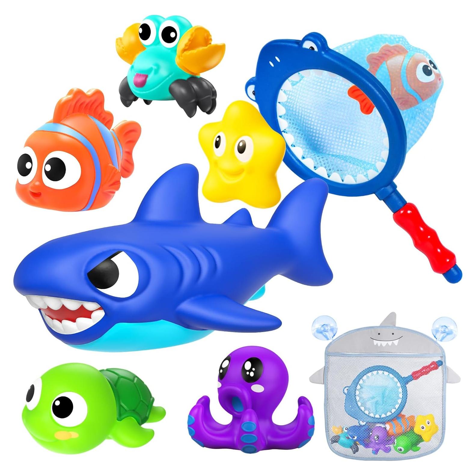 Juguetes de baño para bebés GZHFMUS, animales marinos, 8 piezas
