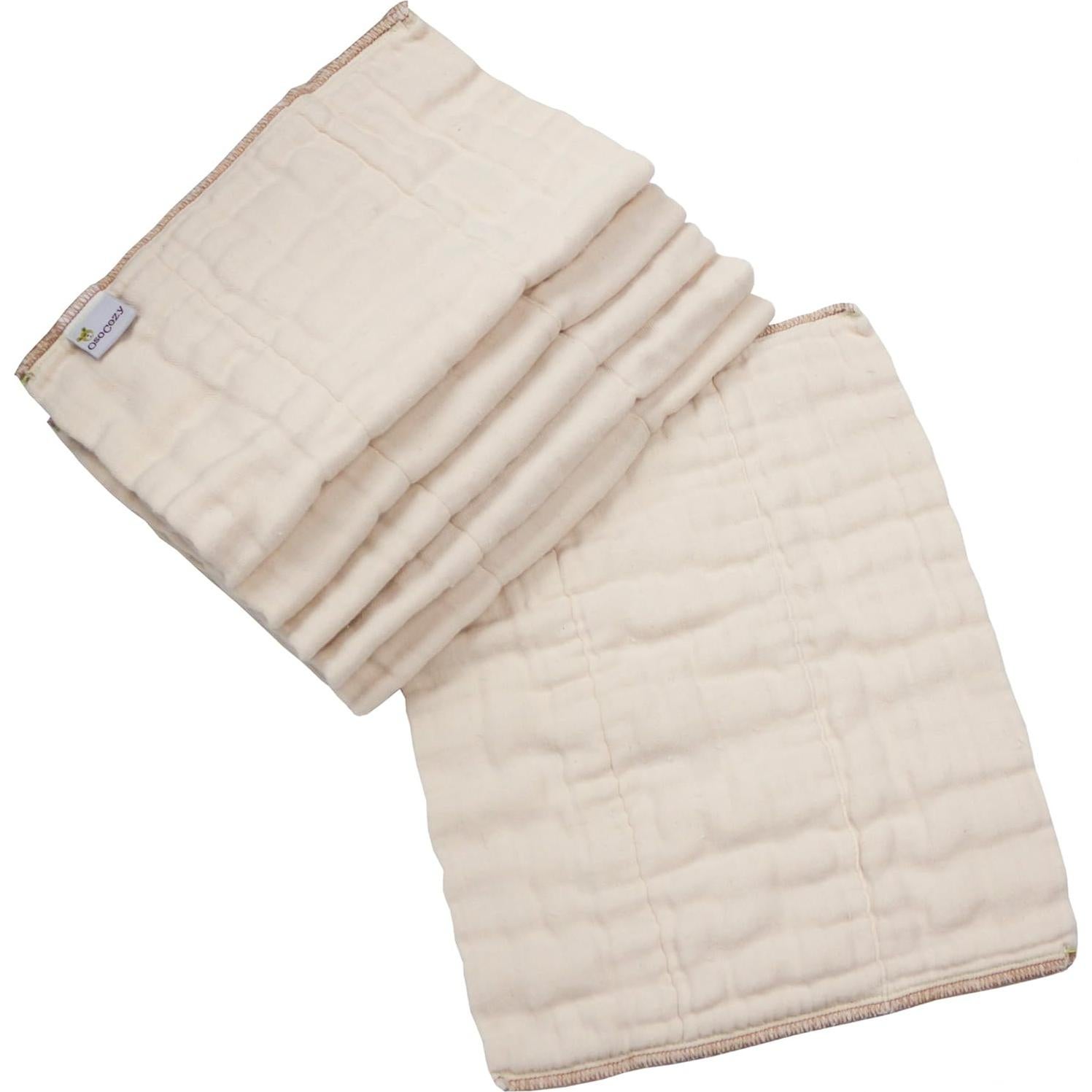 Pañales de Tela OsoCozy Algodón Orgánico 6pk - Suaves y Absorbentes