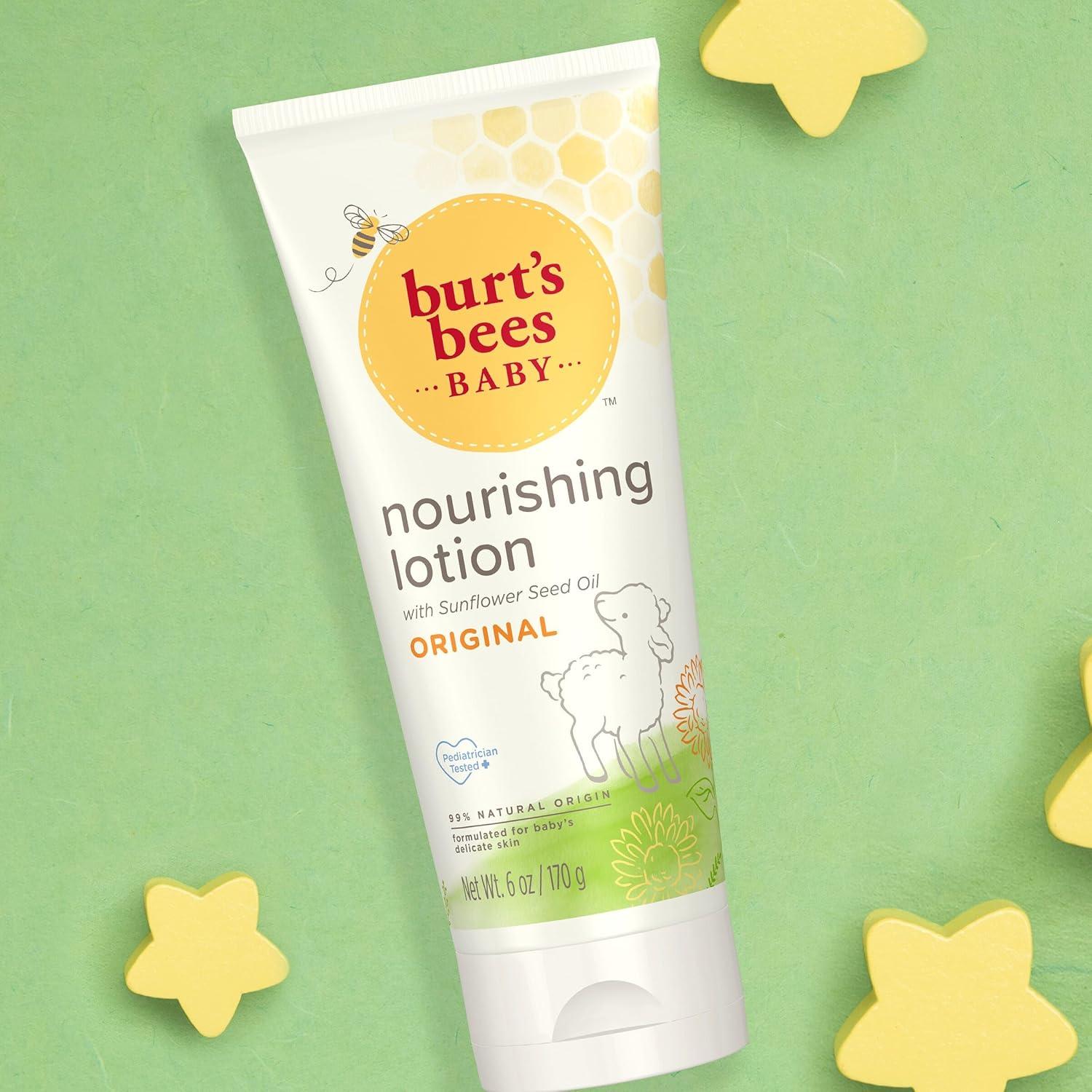 Loción Nutritiva para Bebés Burt's Bees - 3 Tubos de 170g