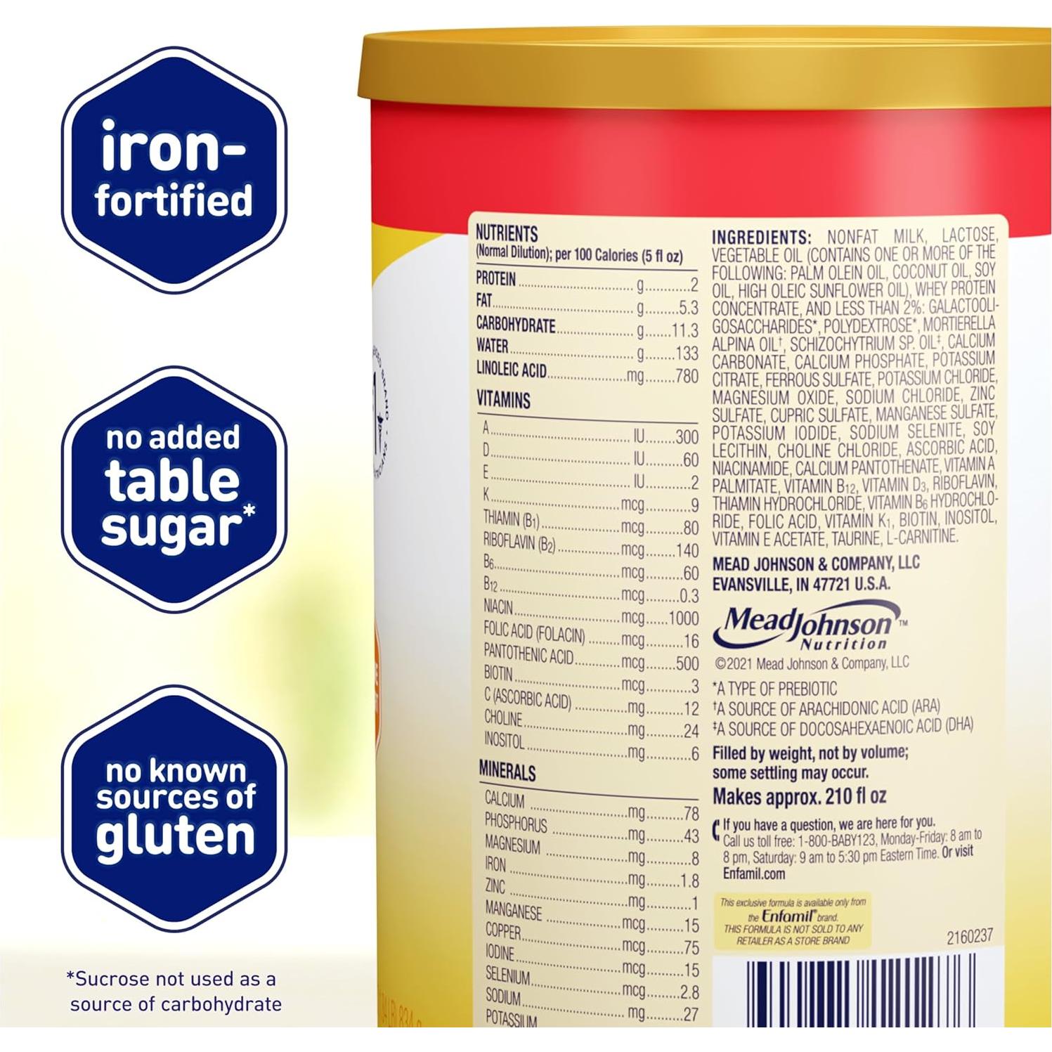 Fórmula Infantil Enfamil 600 g - Leche con DHA y Hierro