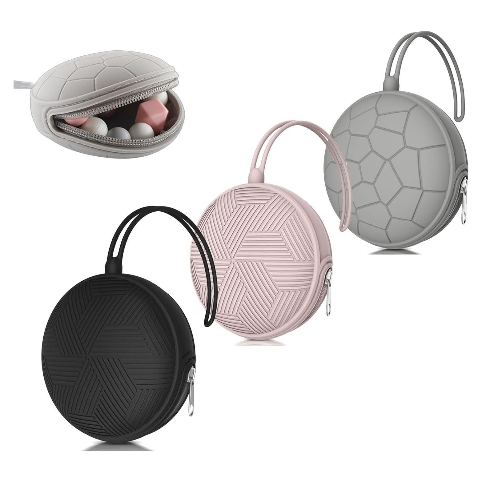 Estuche para Chupete Smlpuame 3 Pack Silicona Portátil