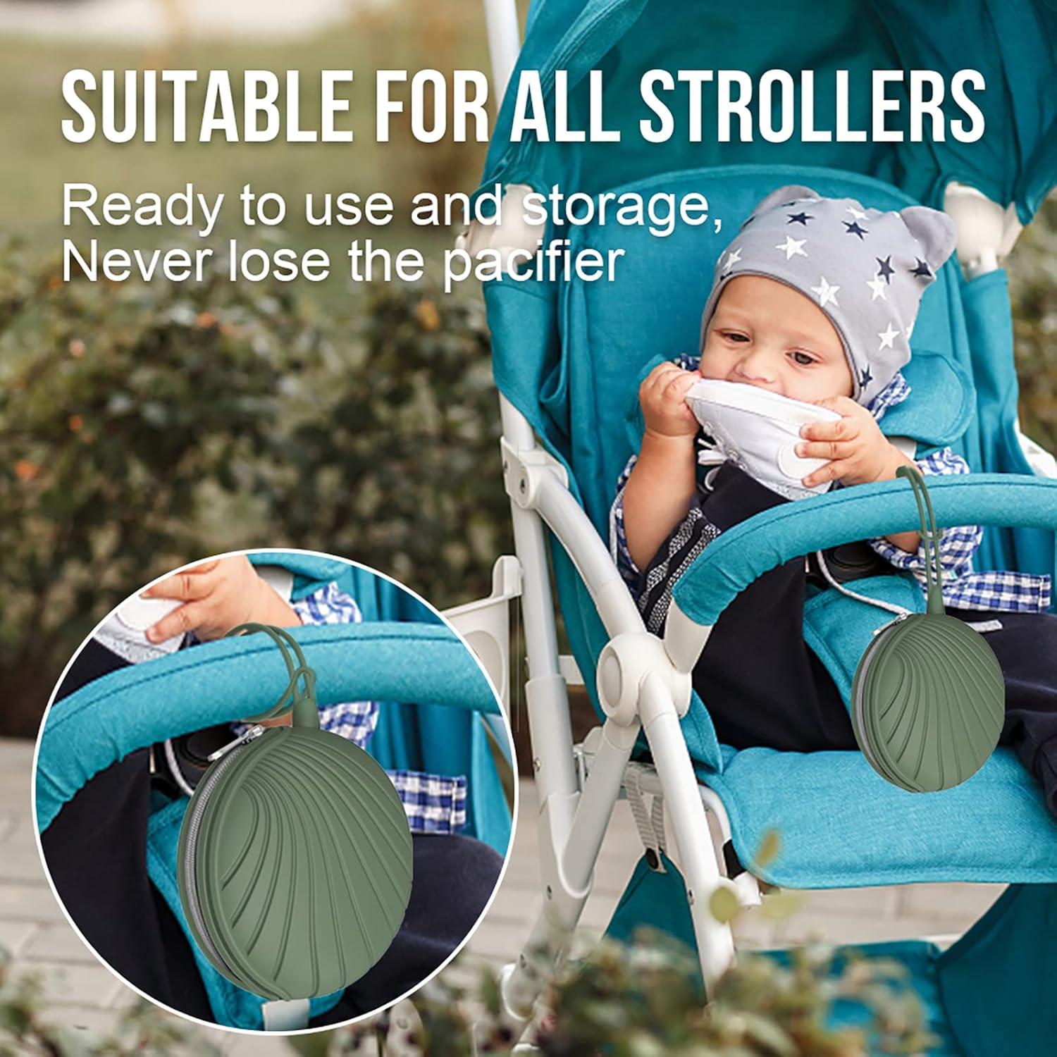 Estuche para Chupete Smlpuame 3 Pack Silicona Portátil